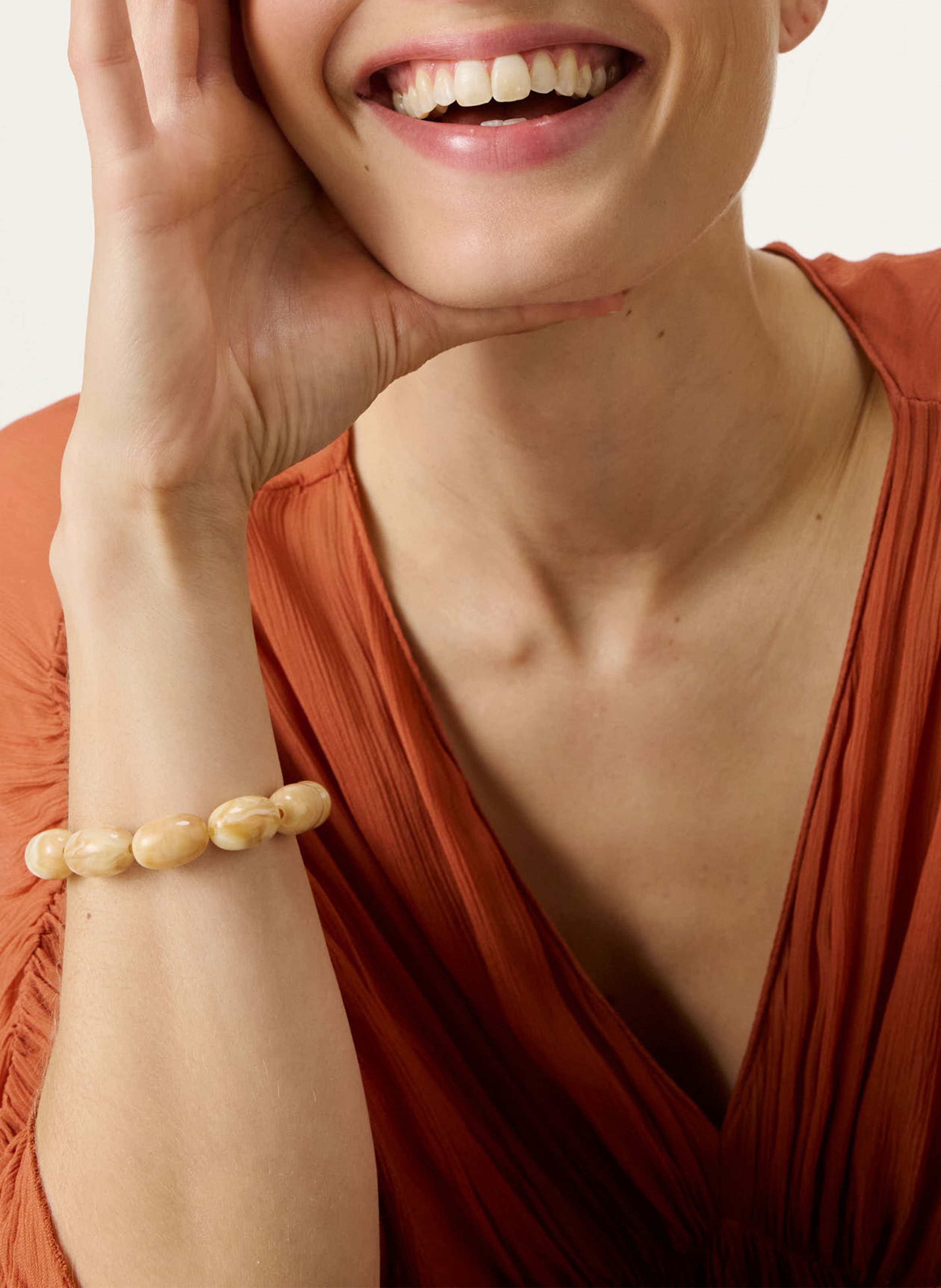 Armband aus Marmorperlen VANESSA BARONI Beige