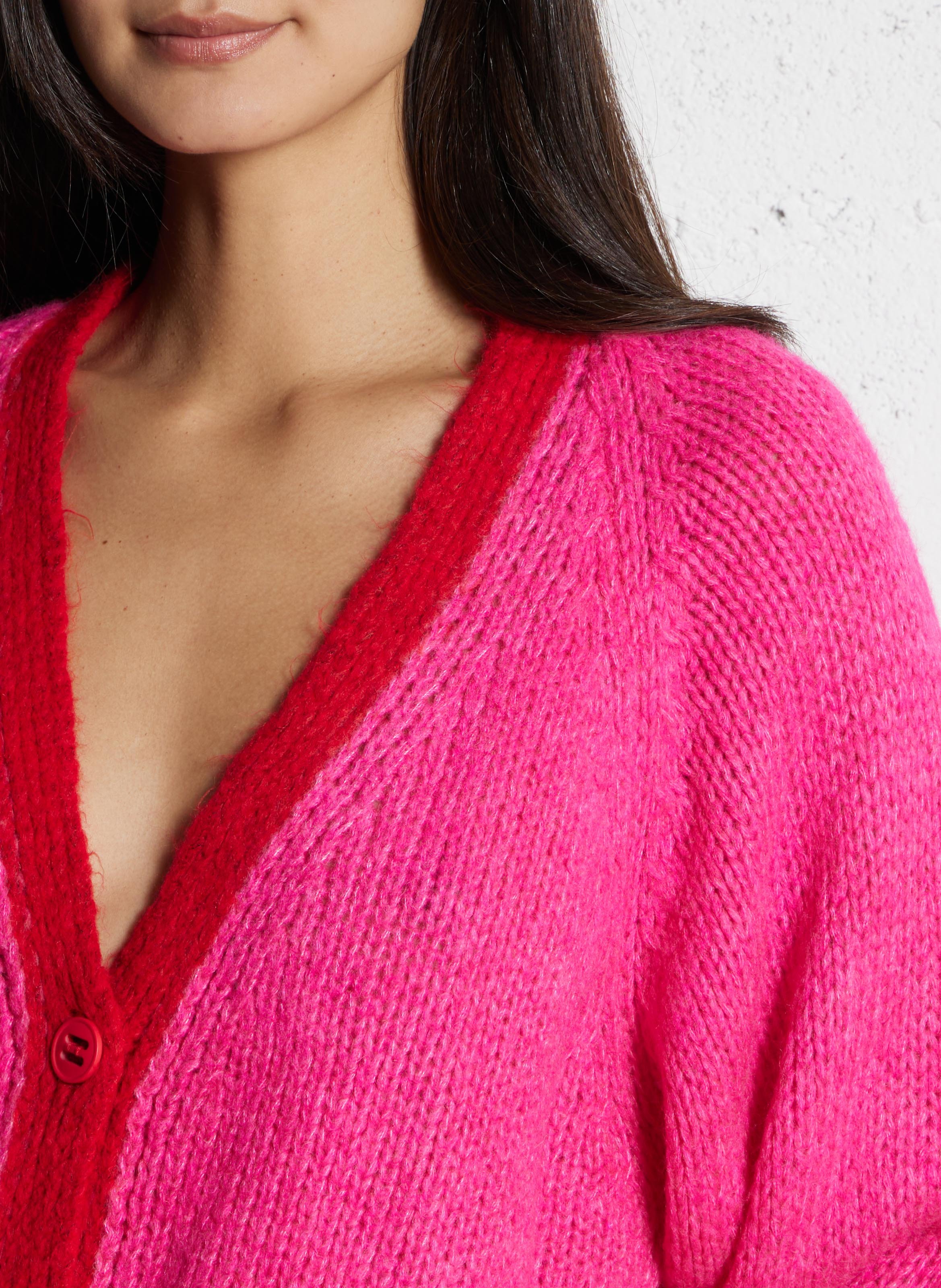 Gilet oversize col V DR BLOOM Rose