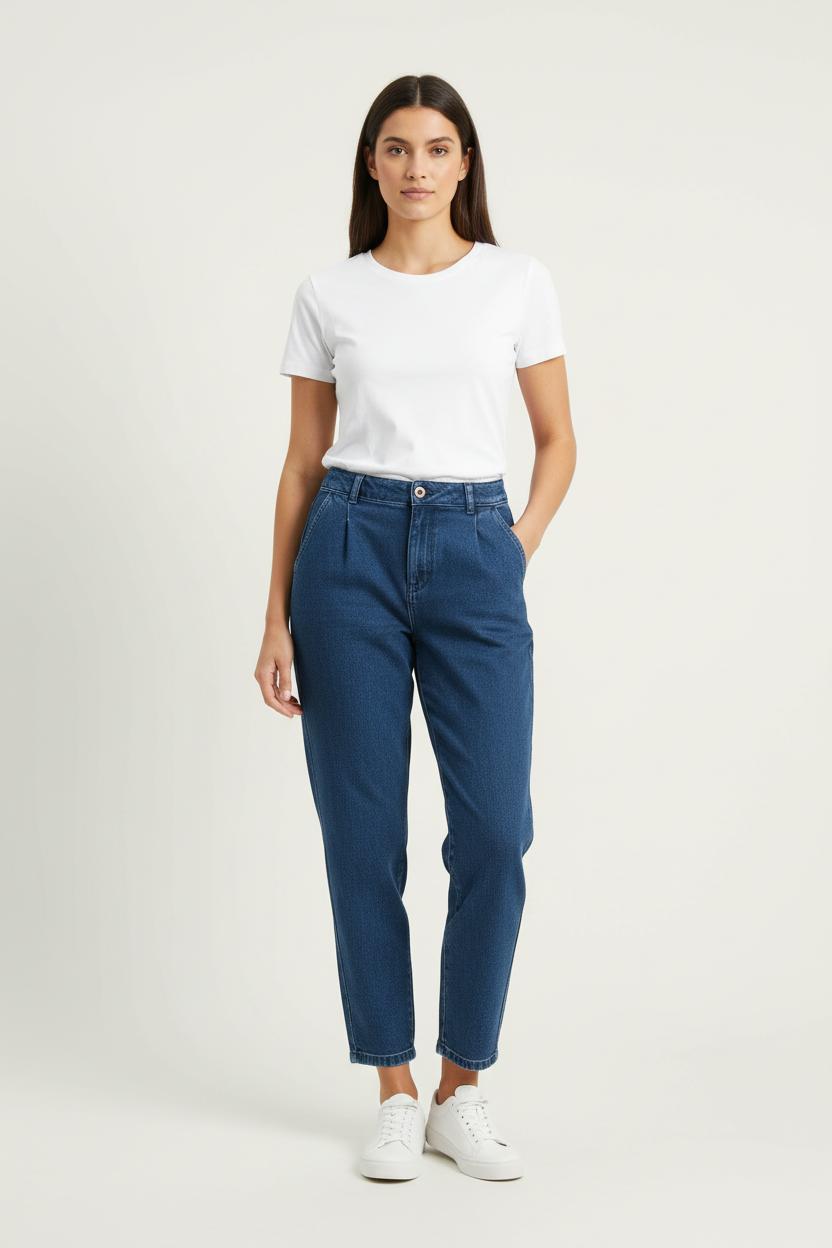 Cropped slim jeans with studs SEZANE - Seconde main Blue