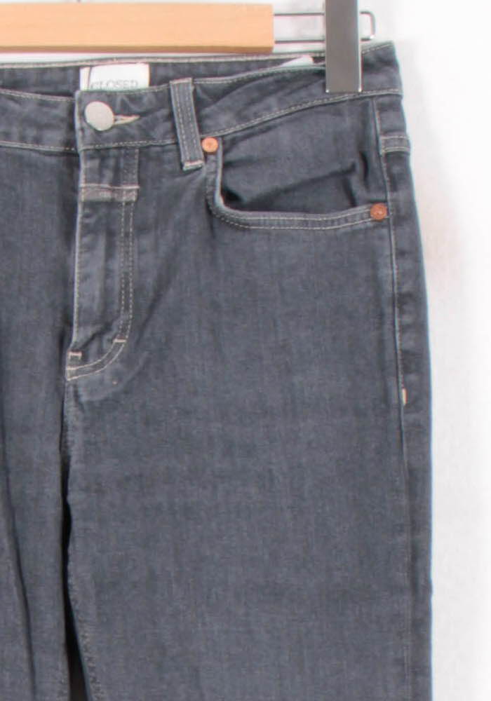 Cropped slim jeans with studs CLOSED - Seconde Main Black