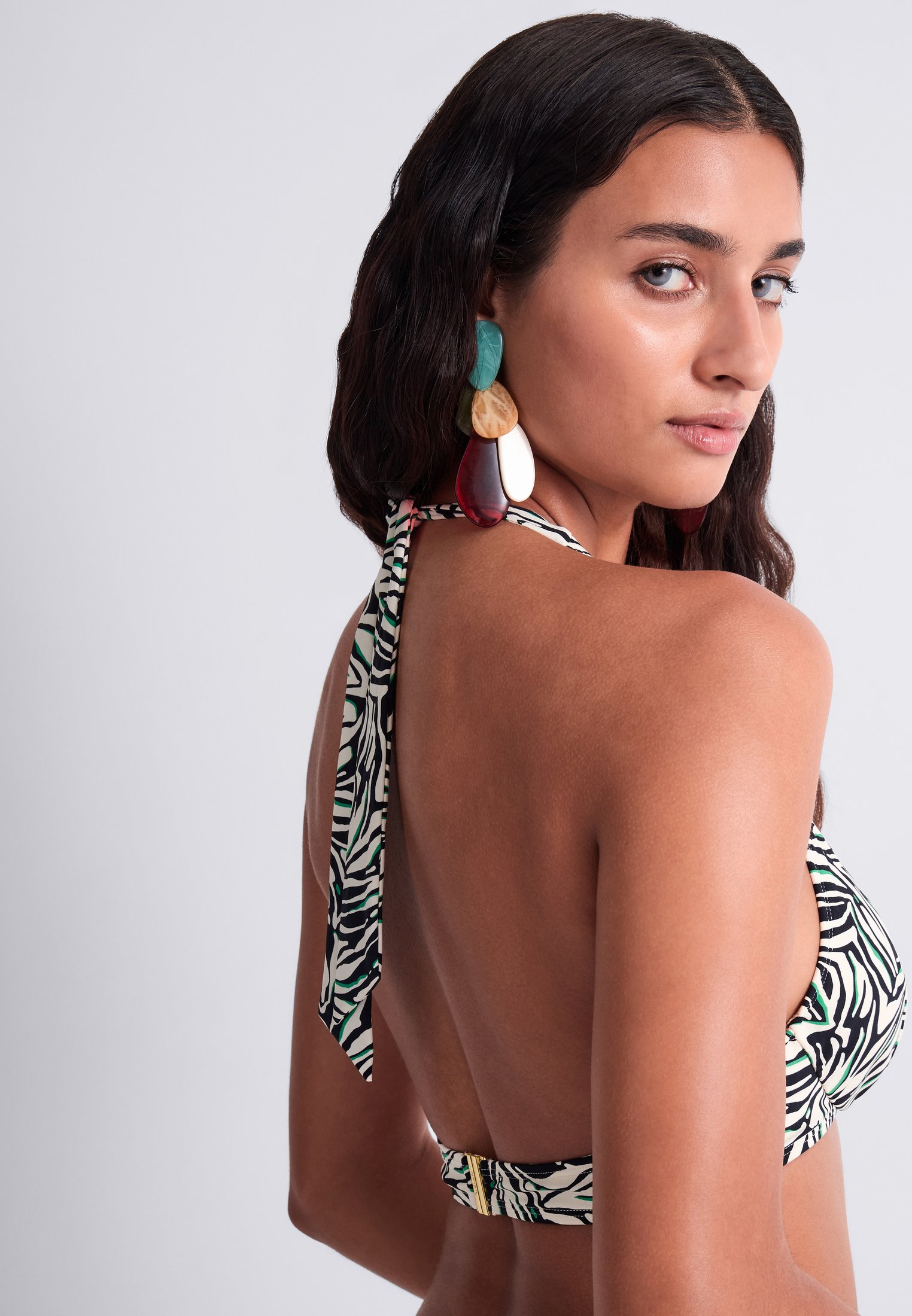 Underwired triangle bikini top Black