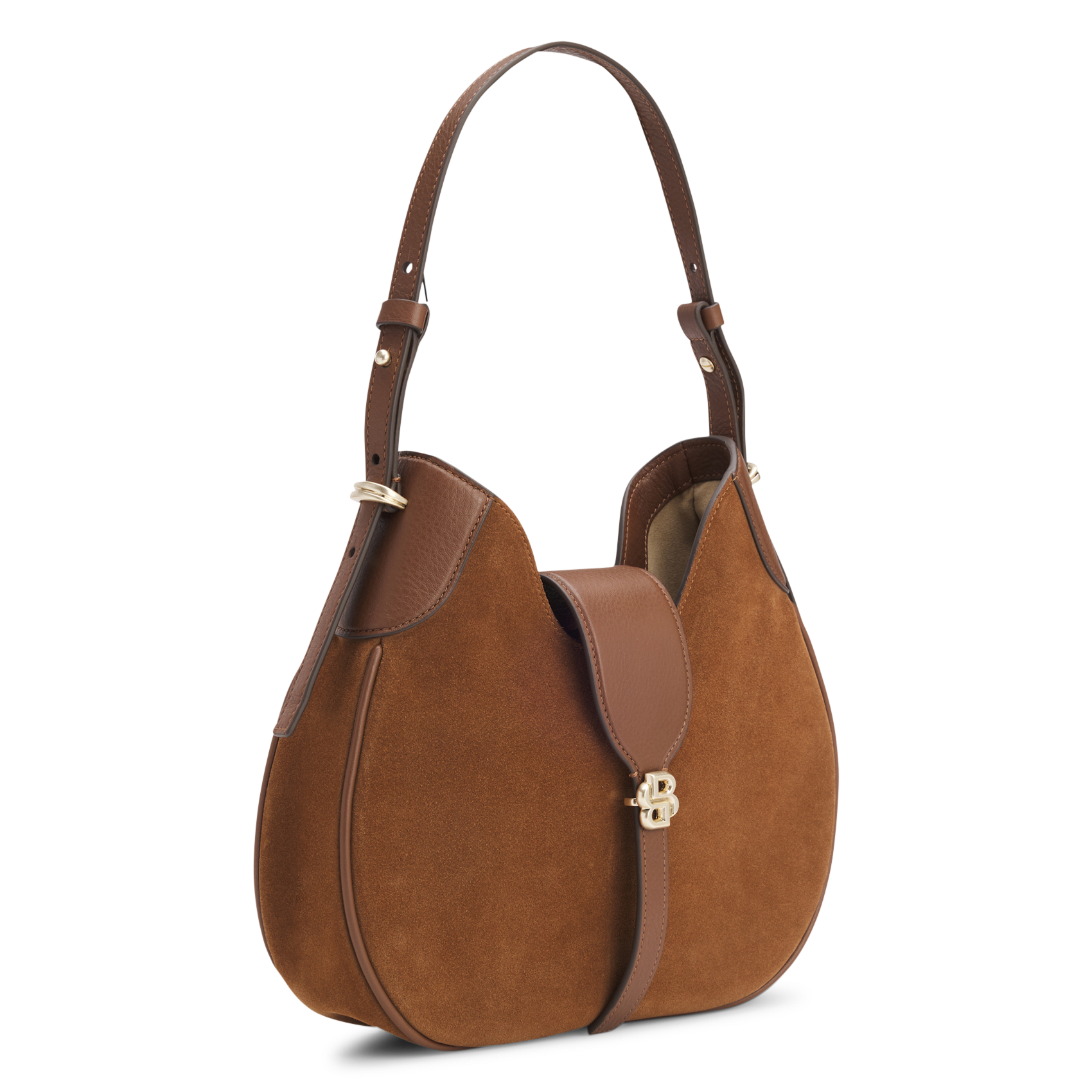 A-line leather skirt BOSS Brown