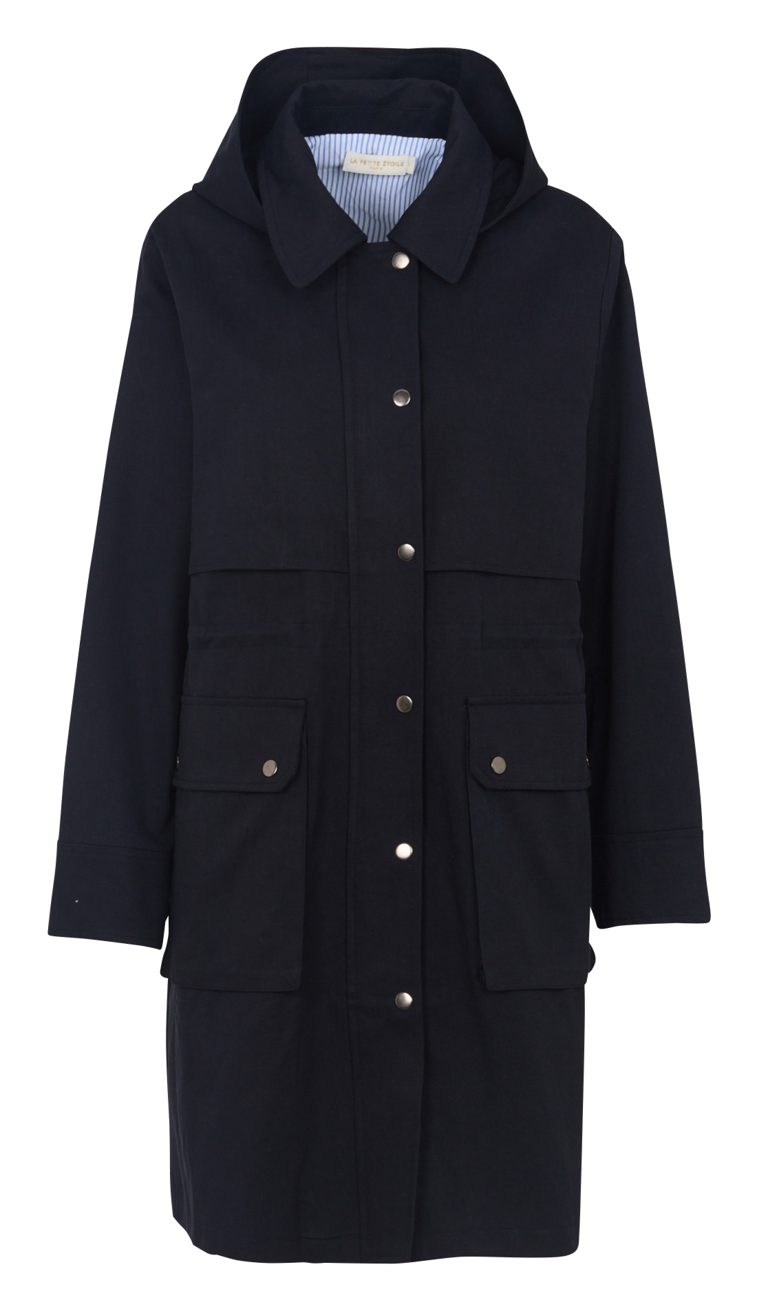 Parka van katoenmix met klassieke kraag LA PETITE ETOILE Blauw