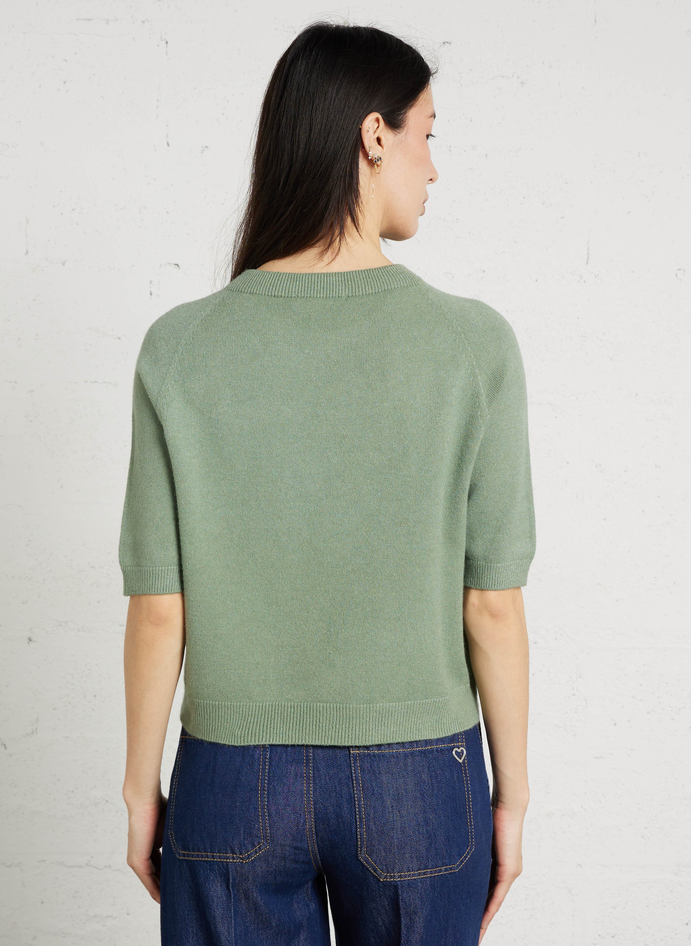 Pull oversize col rond PLEASE Vert