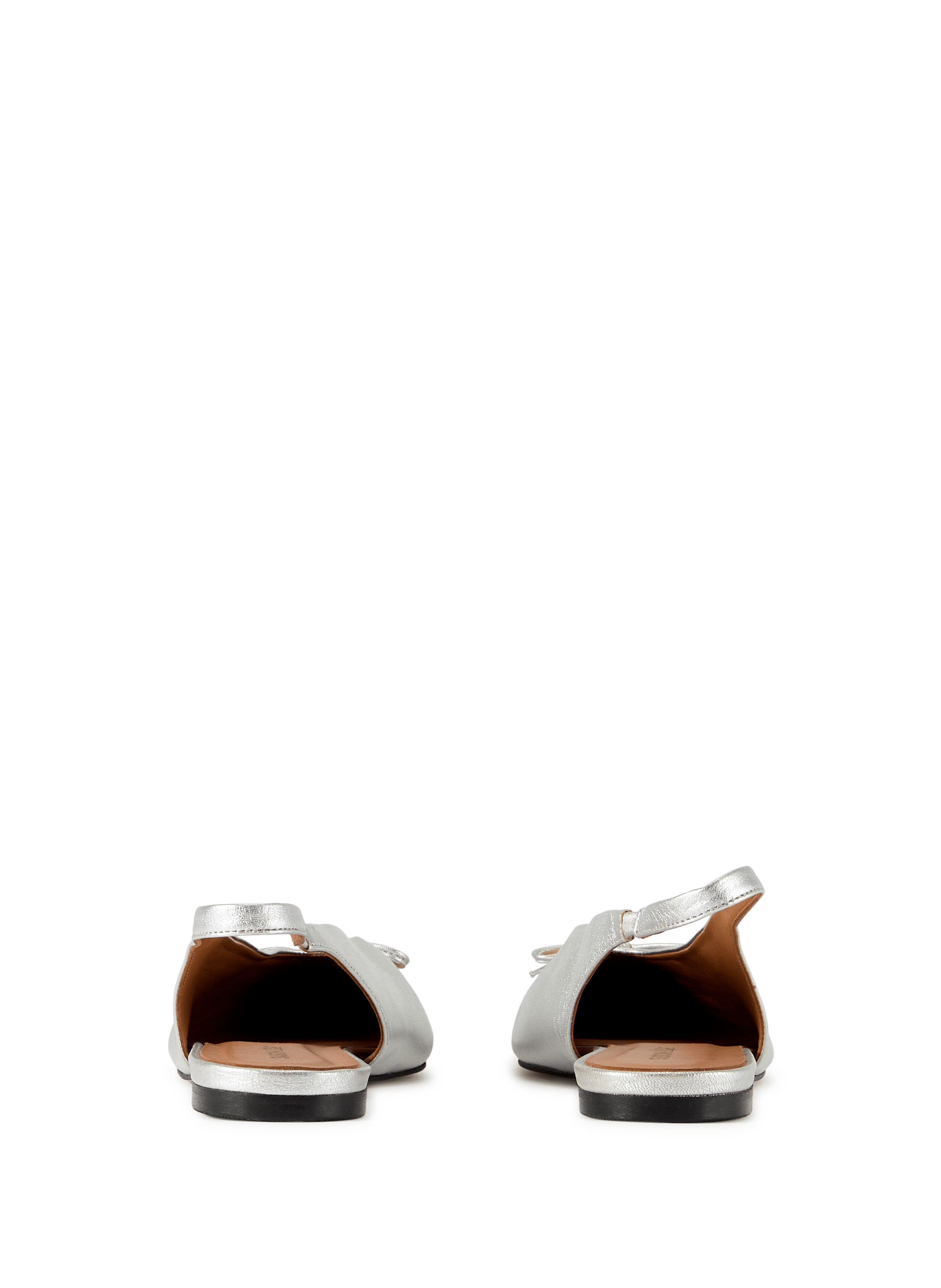 Slingbacks en cuir métallisé SAISON 1865 Zilver