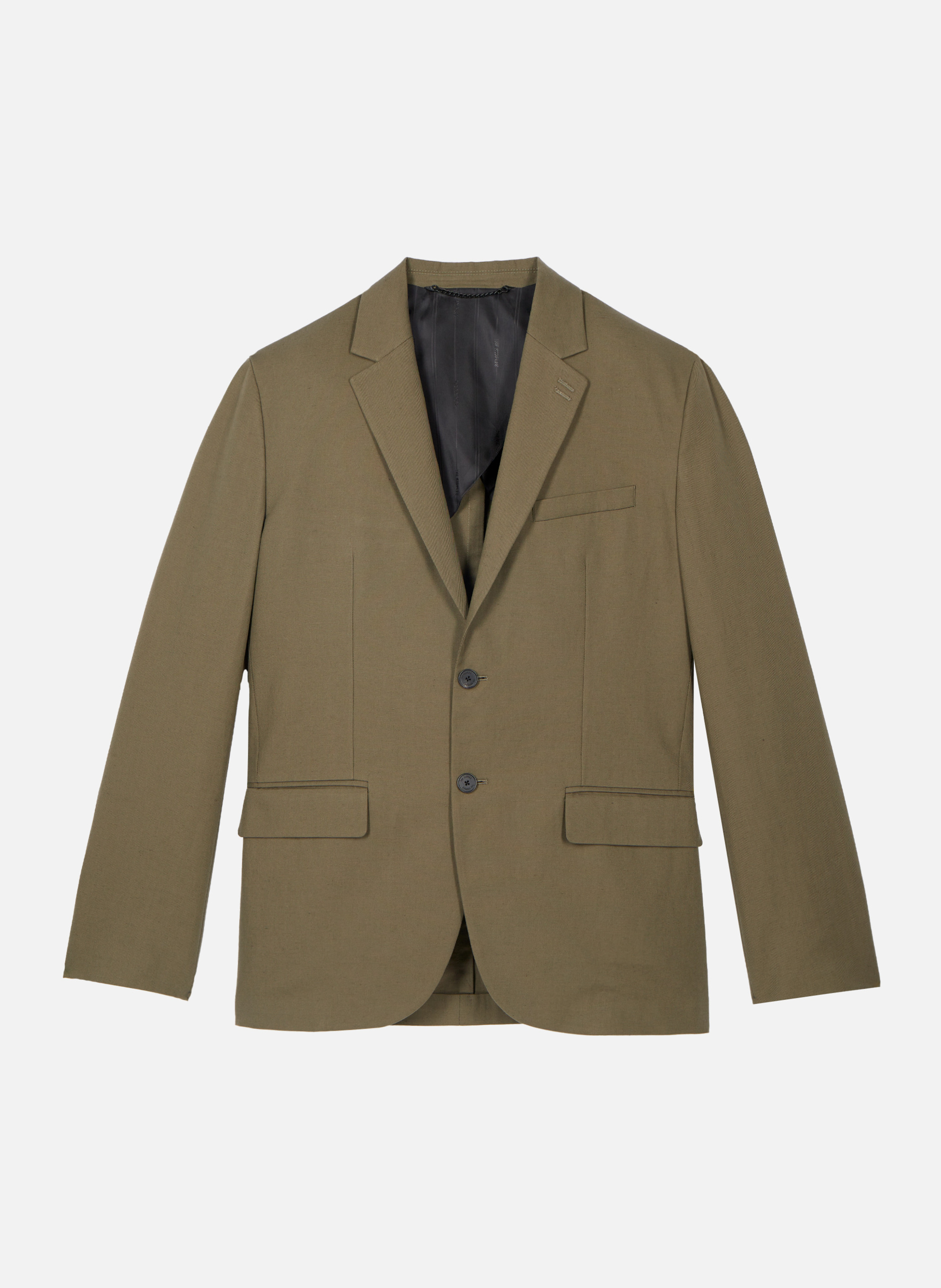 Cotton linen suit jacket THE KOOPLES Green