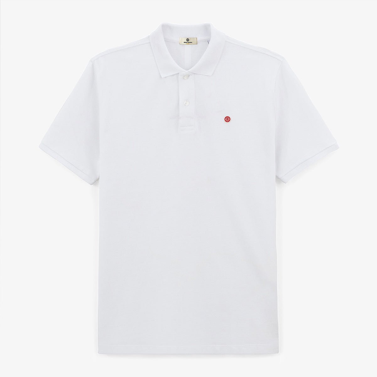 Short-sleeved cotton piqué knit polo SERGE BLANCO White