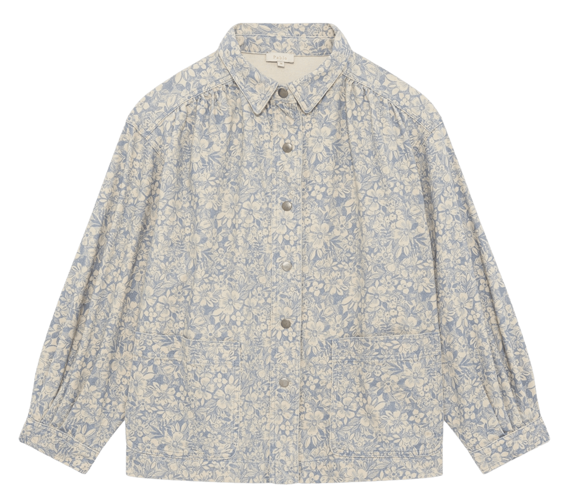 Surchemise en denim imprimé PABLO Bleu