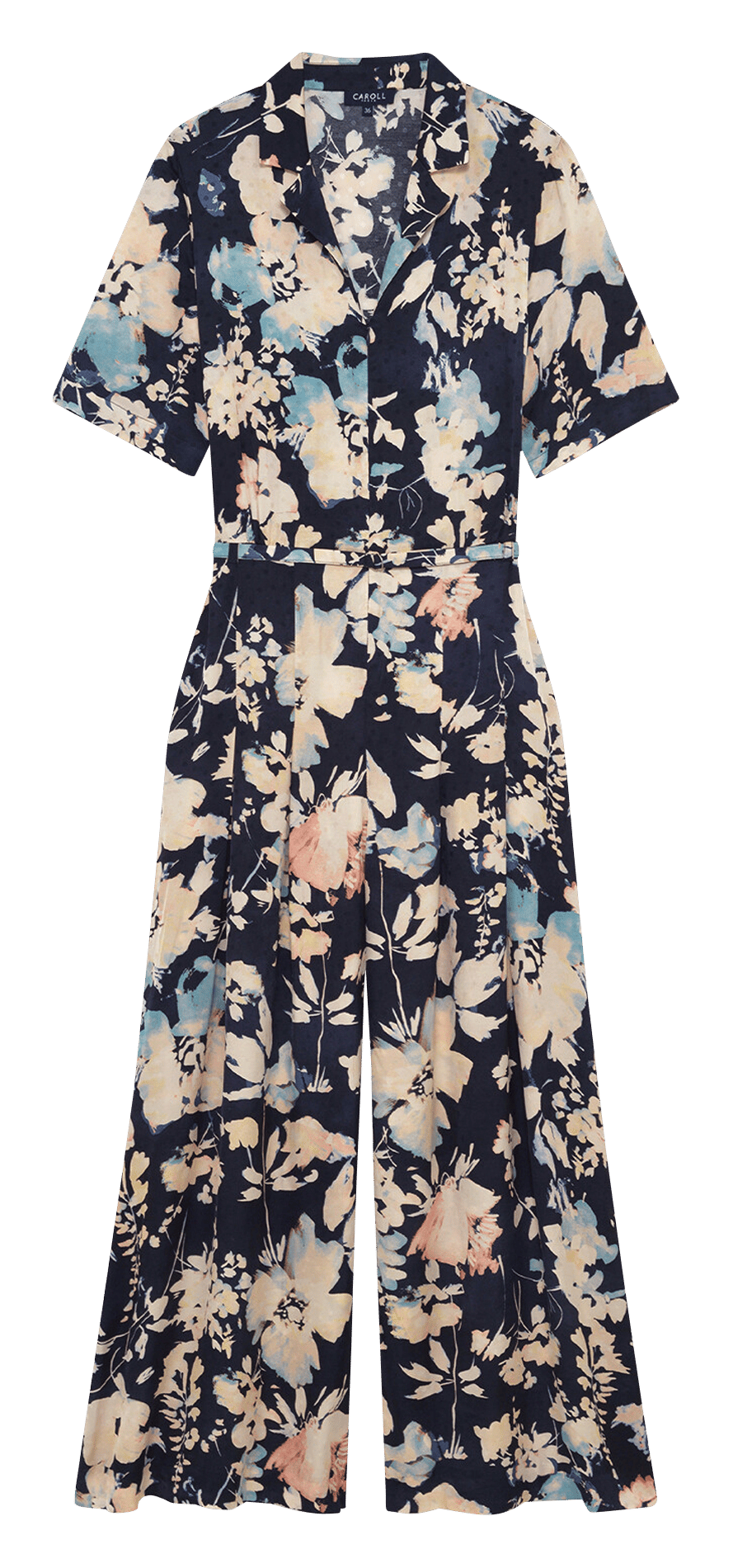 Weiter Jumpsuit mit Print CAROLL Blau