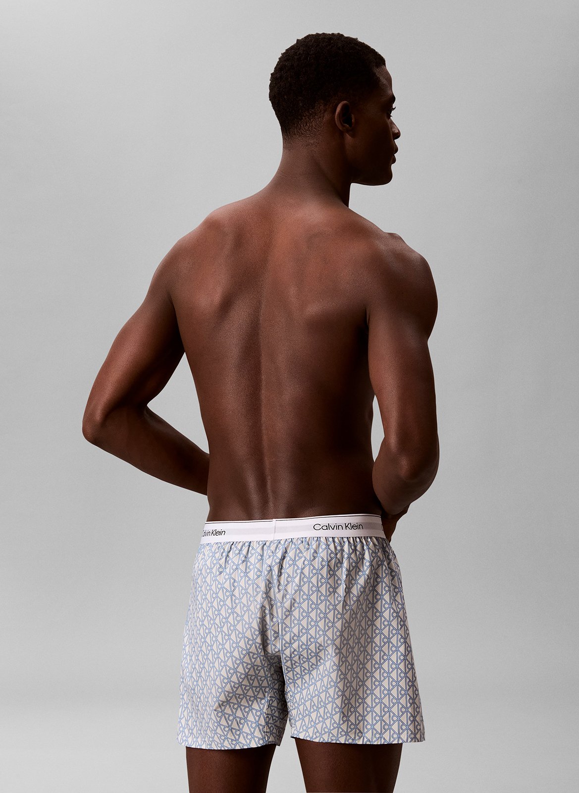 Weite Boxershorts mit Monogrammen CALVIN KLEIN UNDERWEAR Weiss