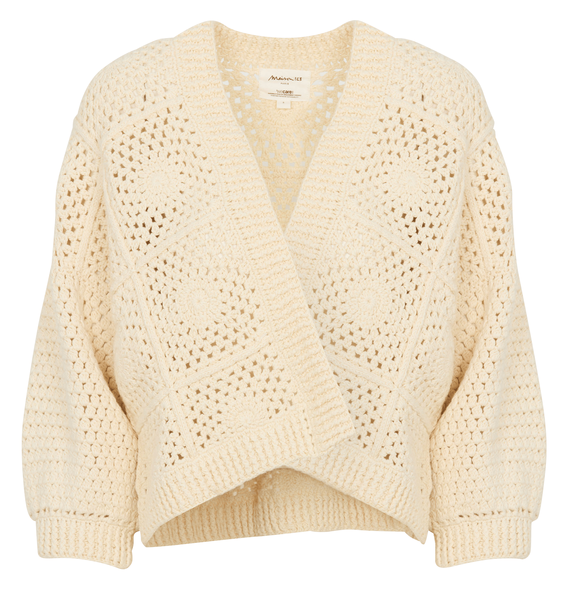 Crochet cardigan MAISON 123 Beige