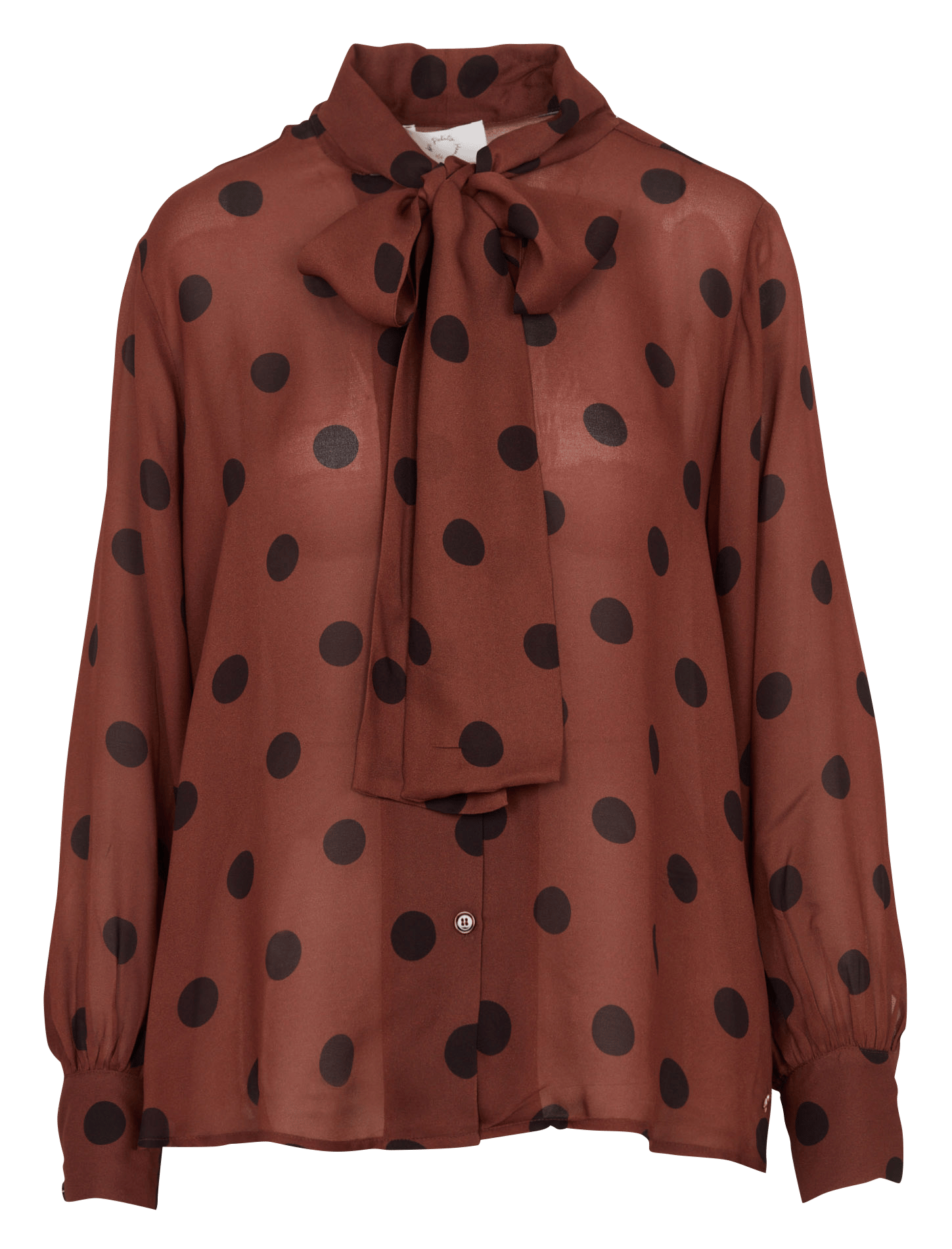 Weite Bluse mit Muster DES PETITS HAUTS Braun