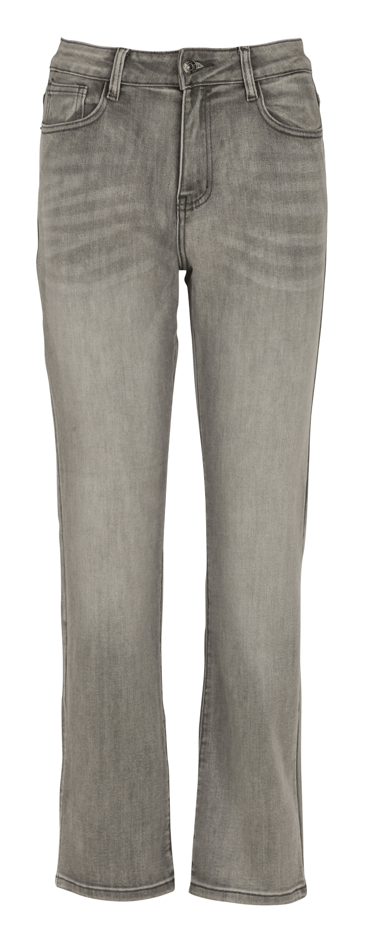 High Waist Straight Cut Jeans PLEASE Grau