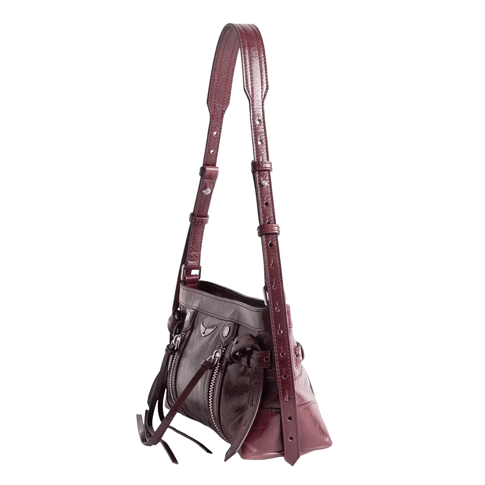Leren schoudertas ZADIG&VOLTAIRE Violet