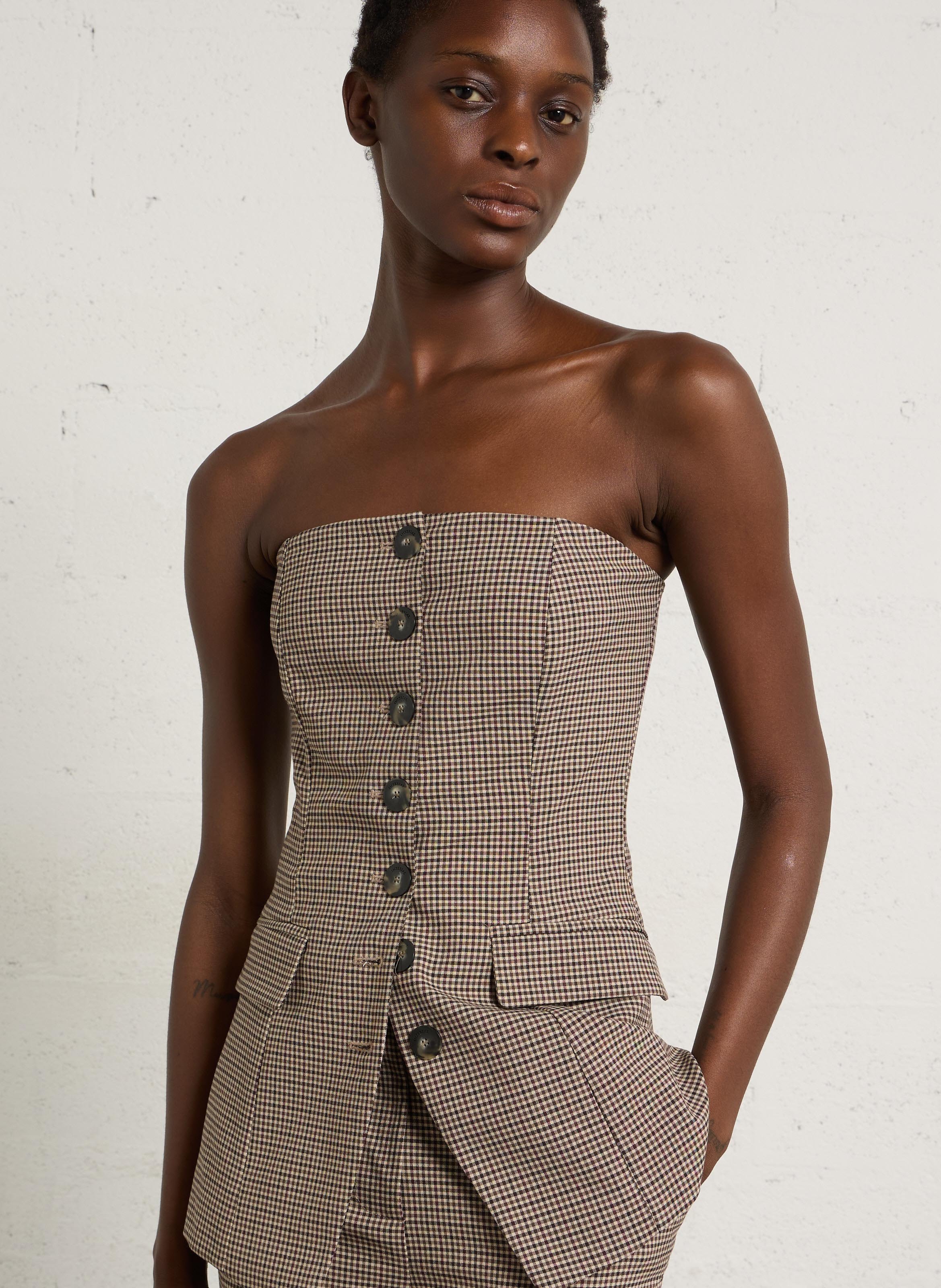 Bustier ajusté imprimé IMPERIAL Beige