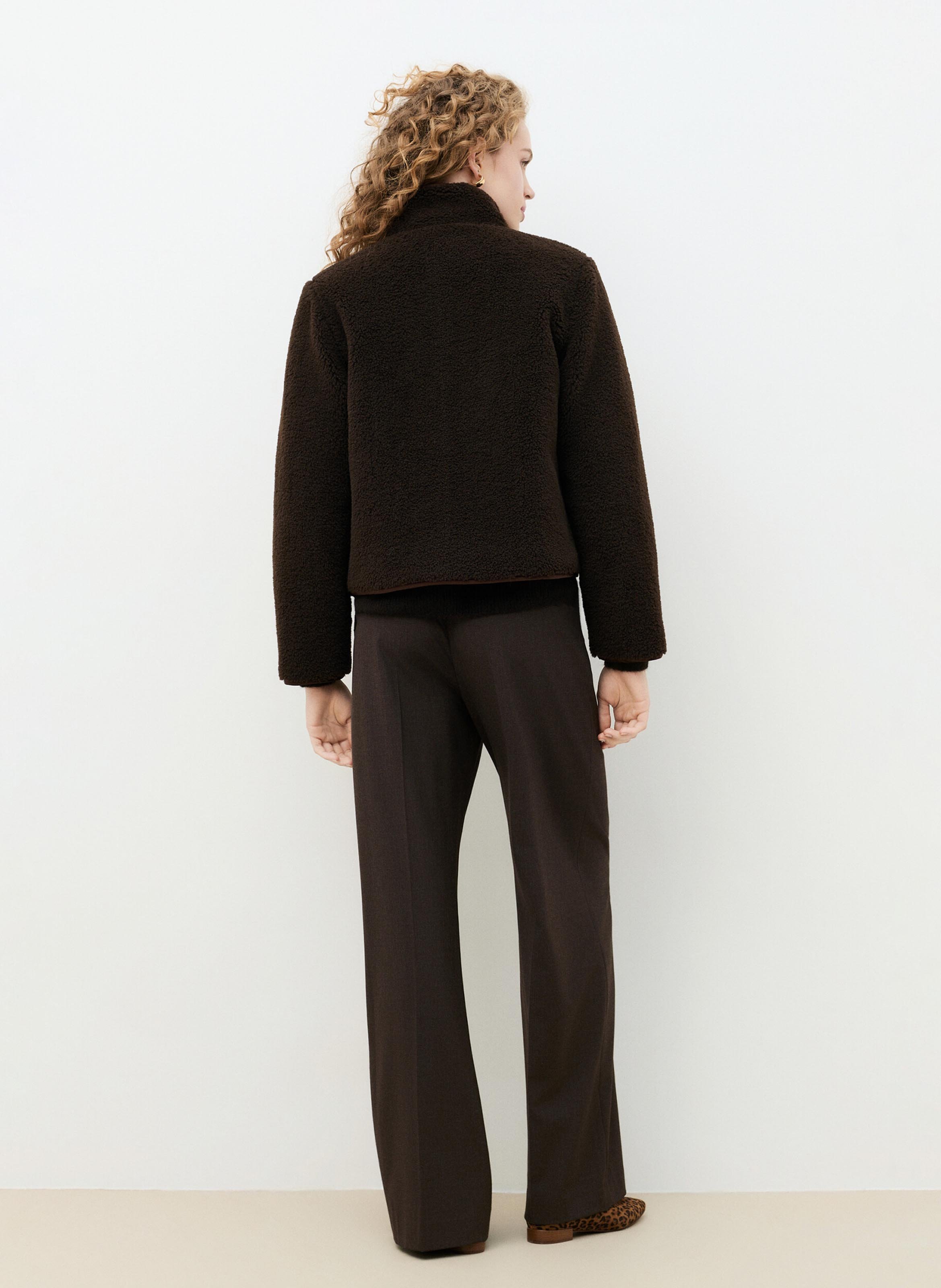 Veste droite réversible  CAROLL Brown