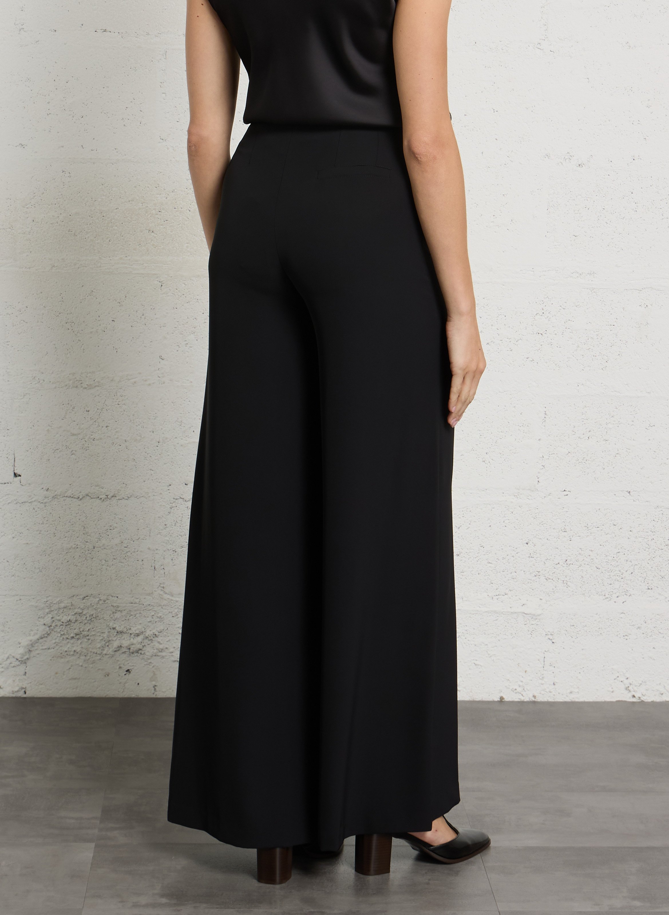 Pantalon large taille haute IMPERIAL Noir