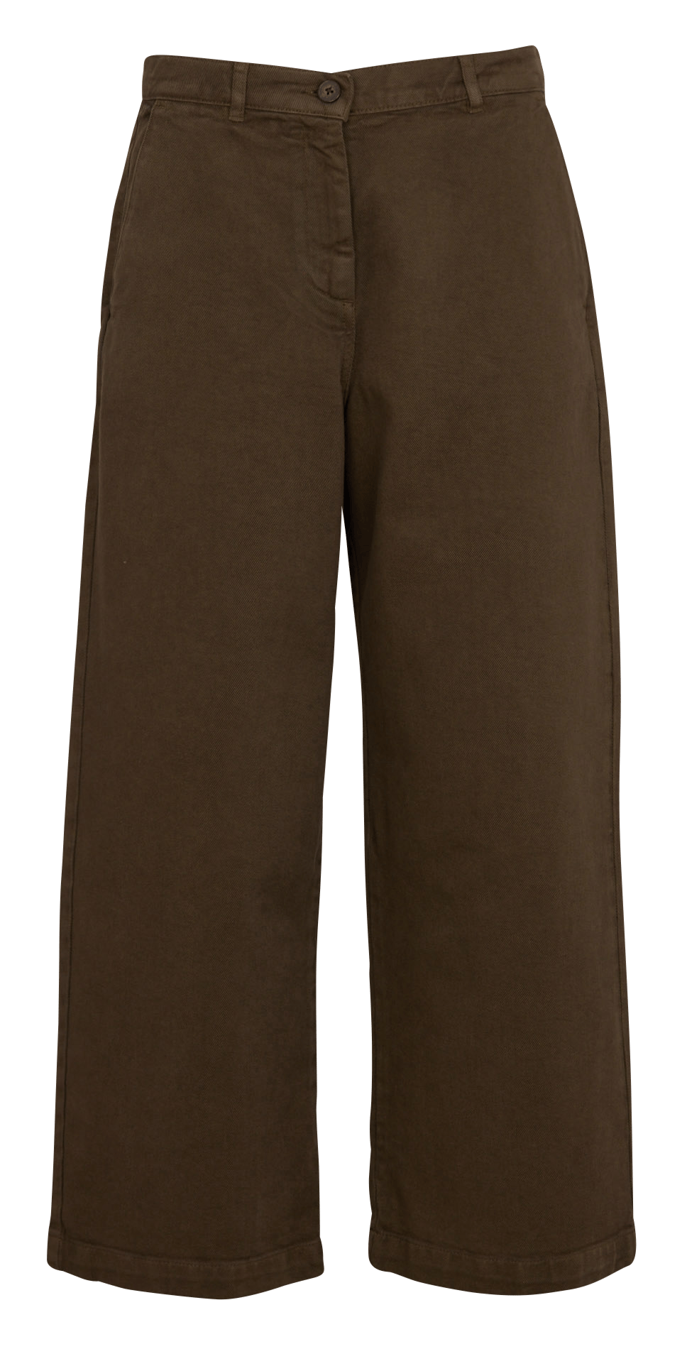 Wide-leg cotton-blend pants BELLEPIECE Brown