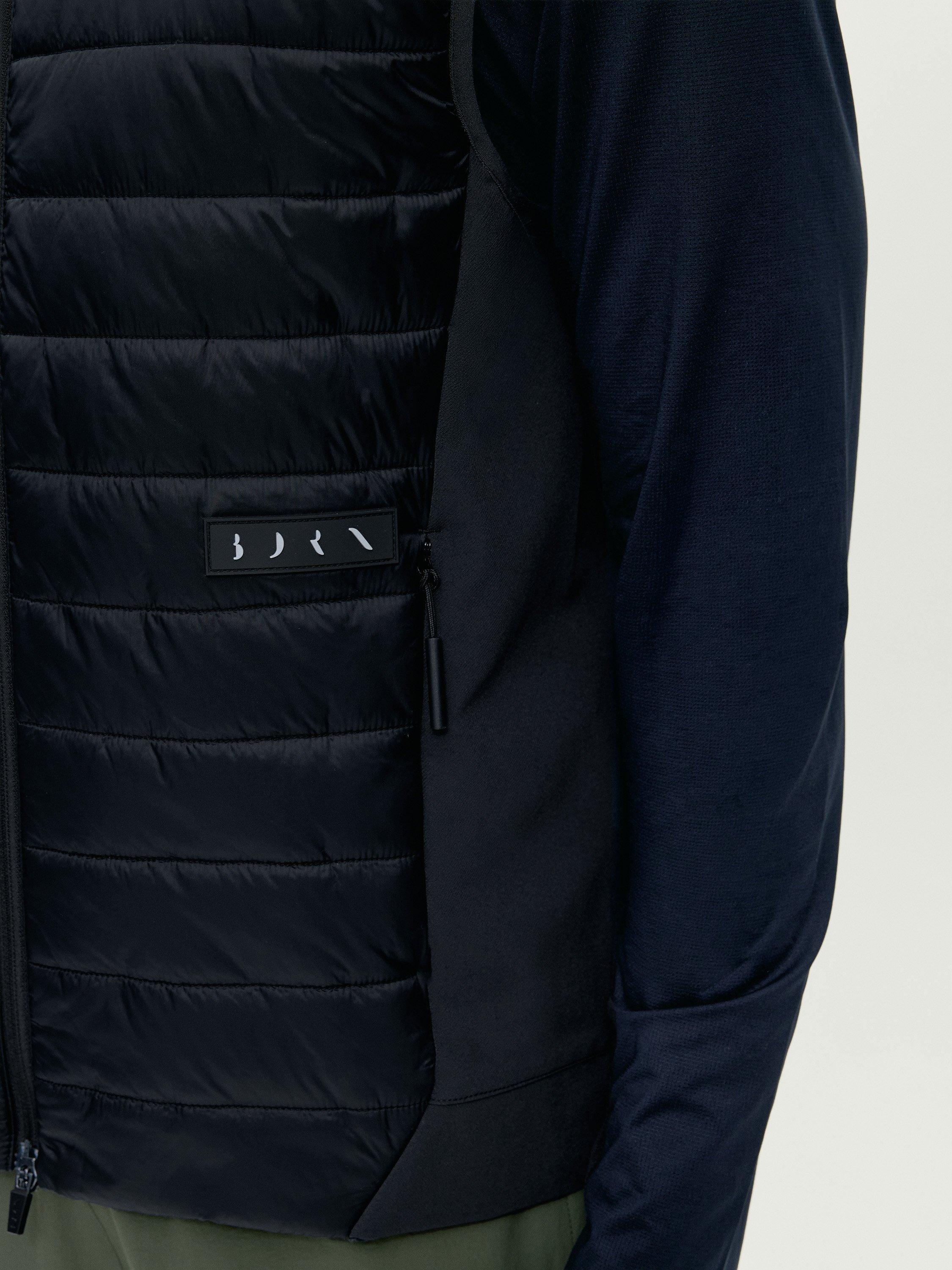 Men's sport sleeveless puffer vest with quick-drying pockets BORN Black