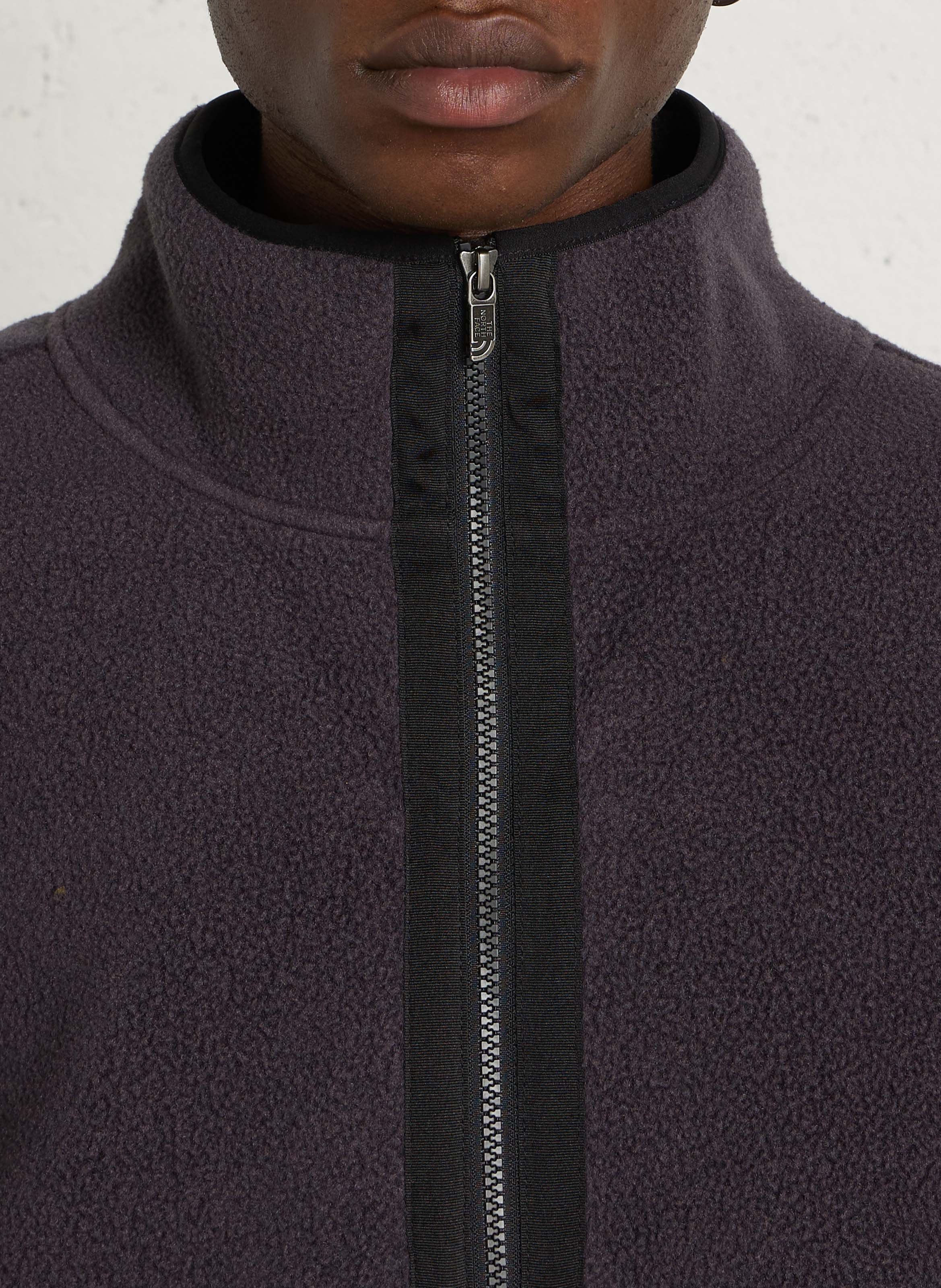 Fleece met opstaande kraag en rits in effen kleur THE NORTH FACE Grijs