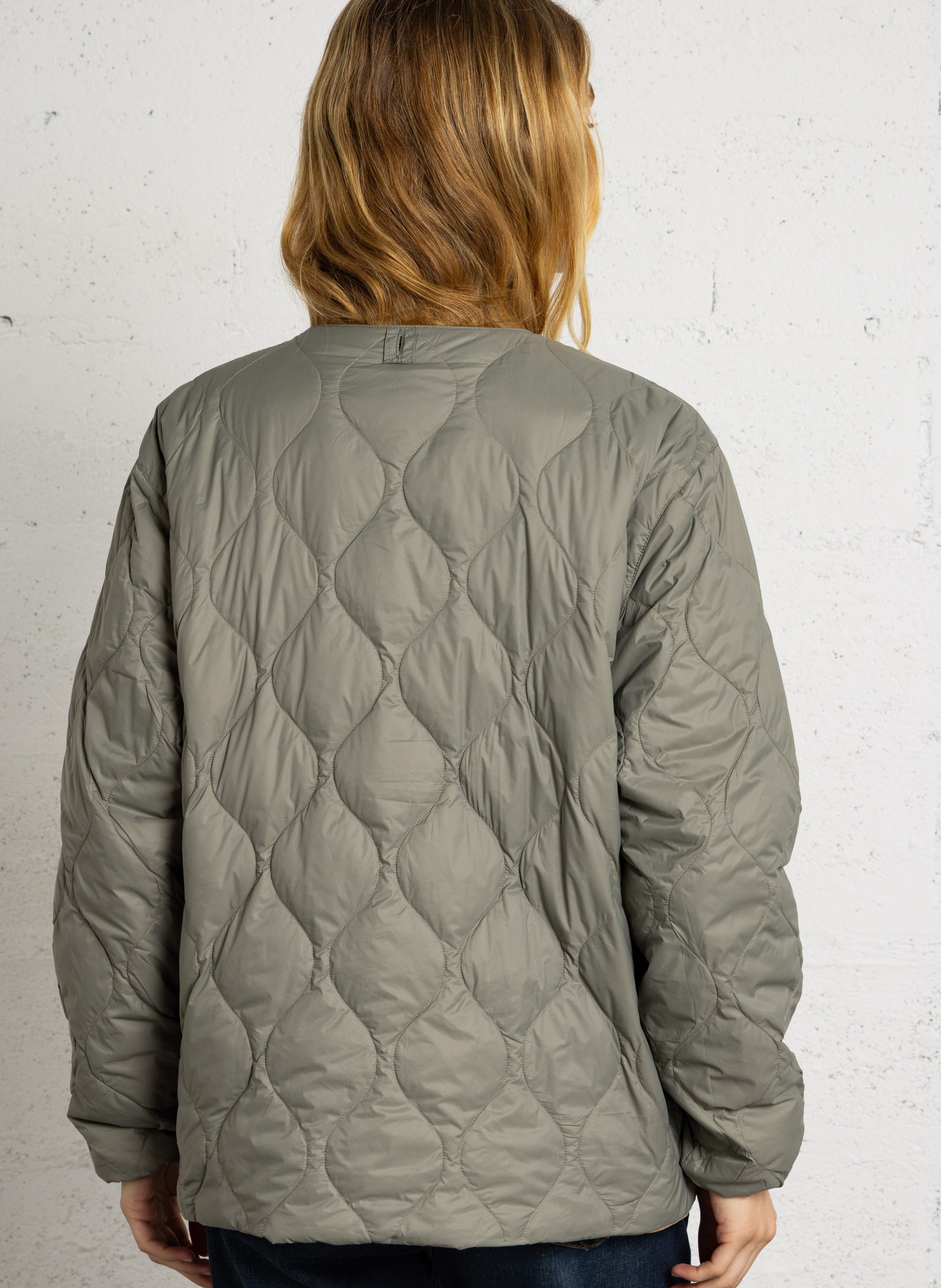 Veste matelassée oversize col rond TAION Beige