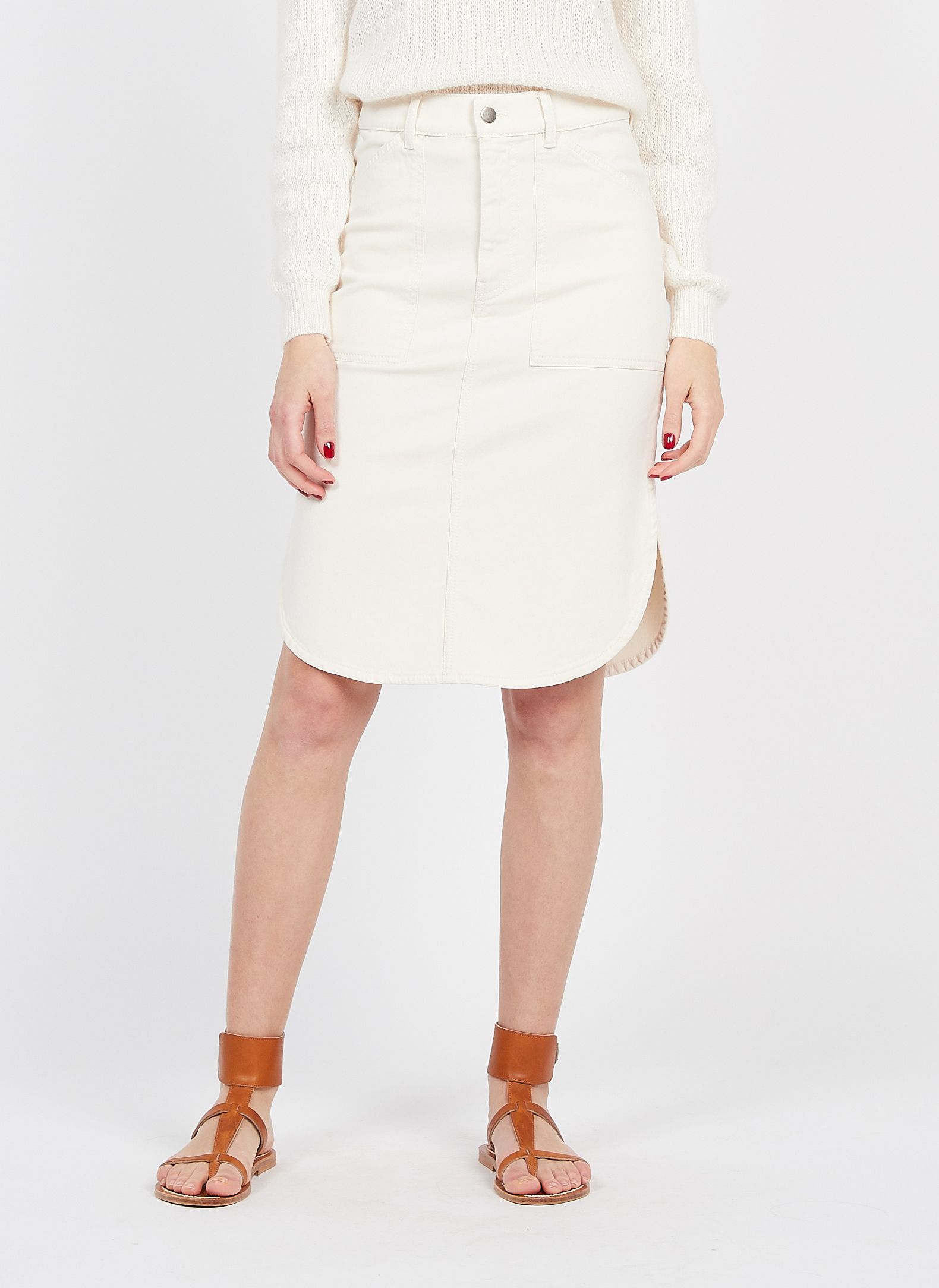 Beige skirt online outlet shop