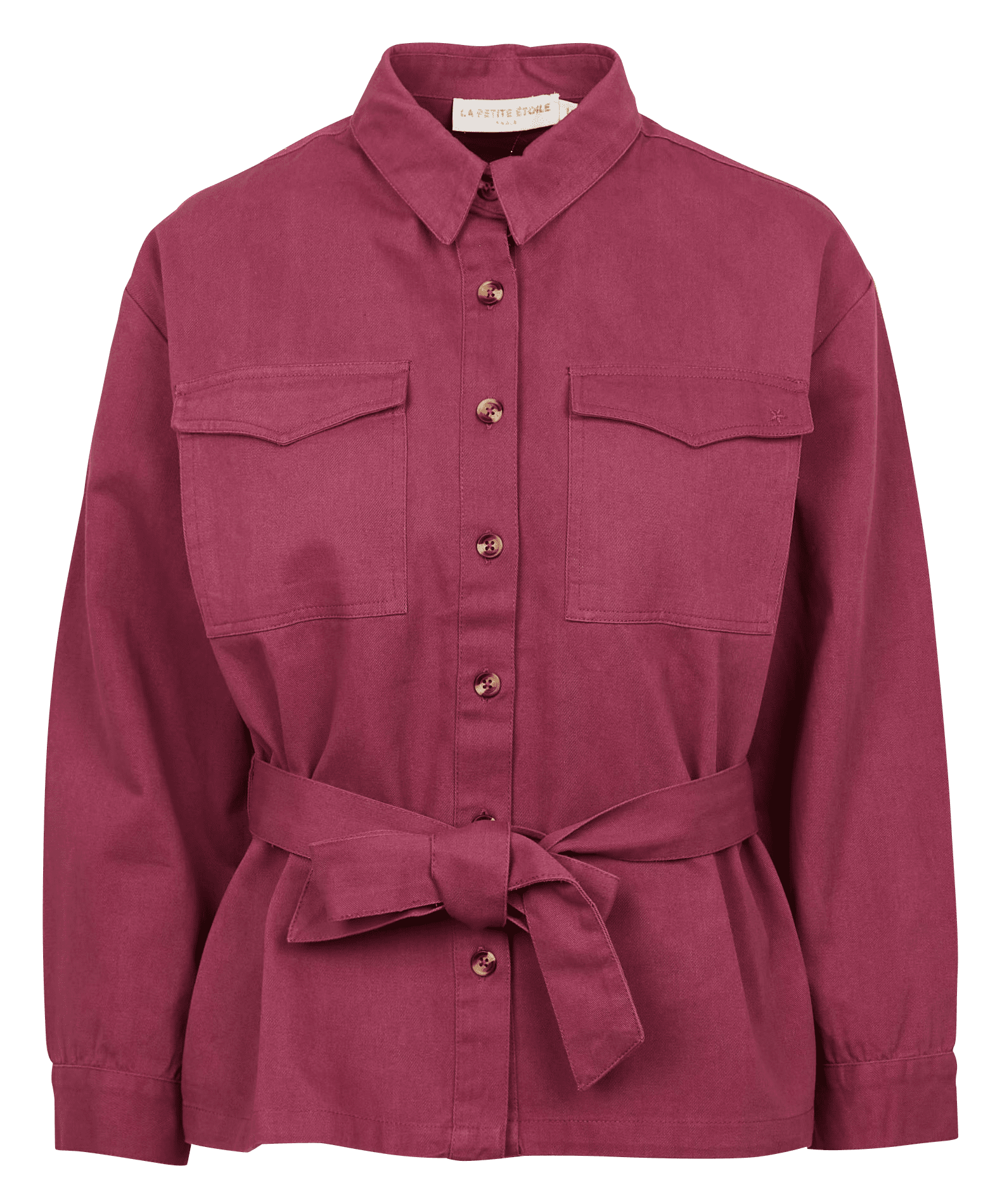 Veste en jean à col classique en twill de coton LA PETITE ETOILE Violet