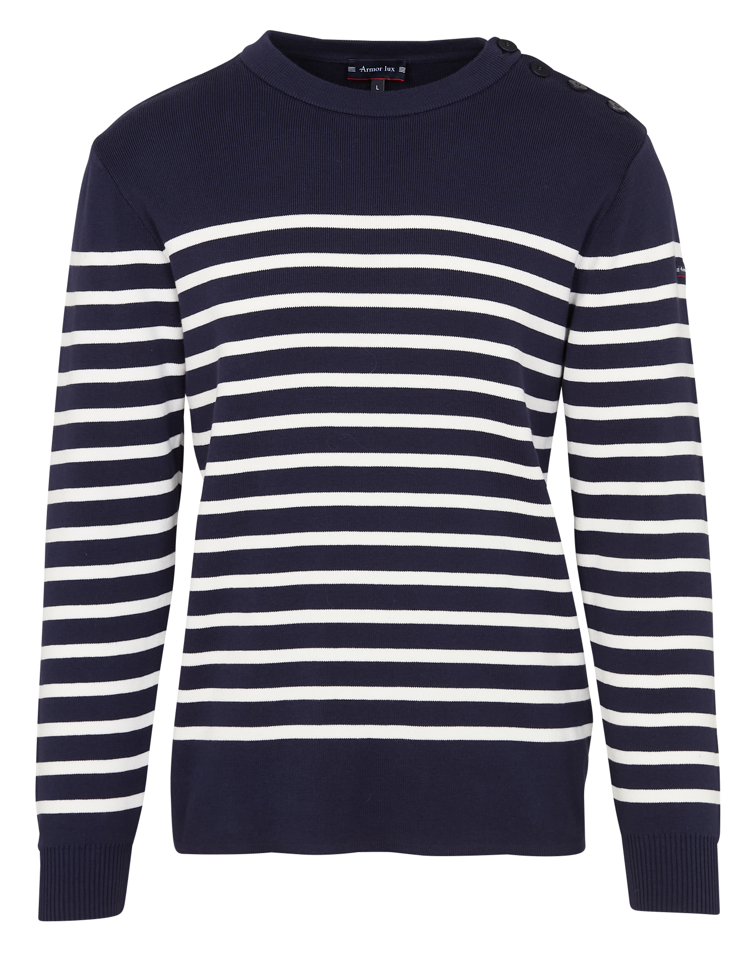 Marinière col rond slim-fit en maille de coton ARMOR LUX Multicolore