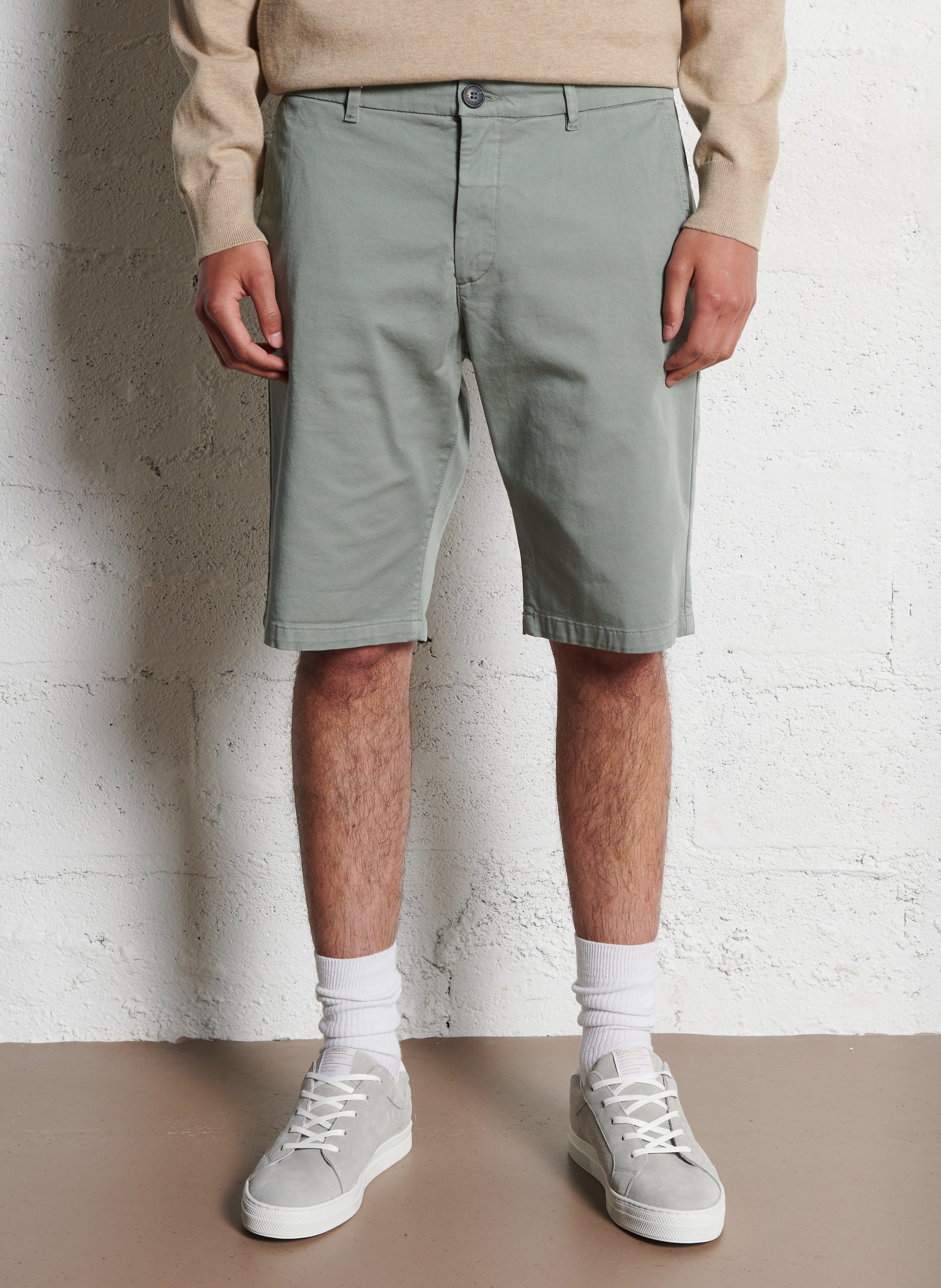 Straight-leg cotton-blend Bermuda shorts IKKS