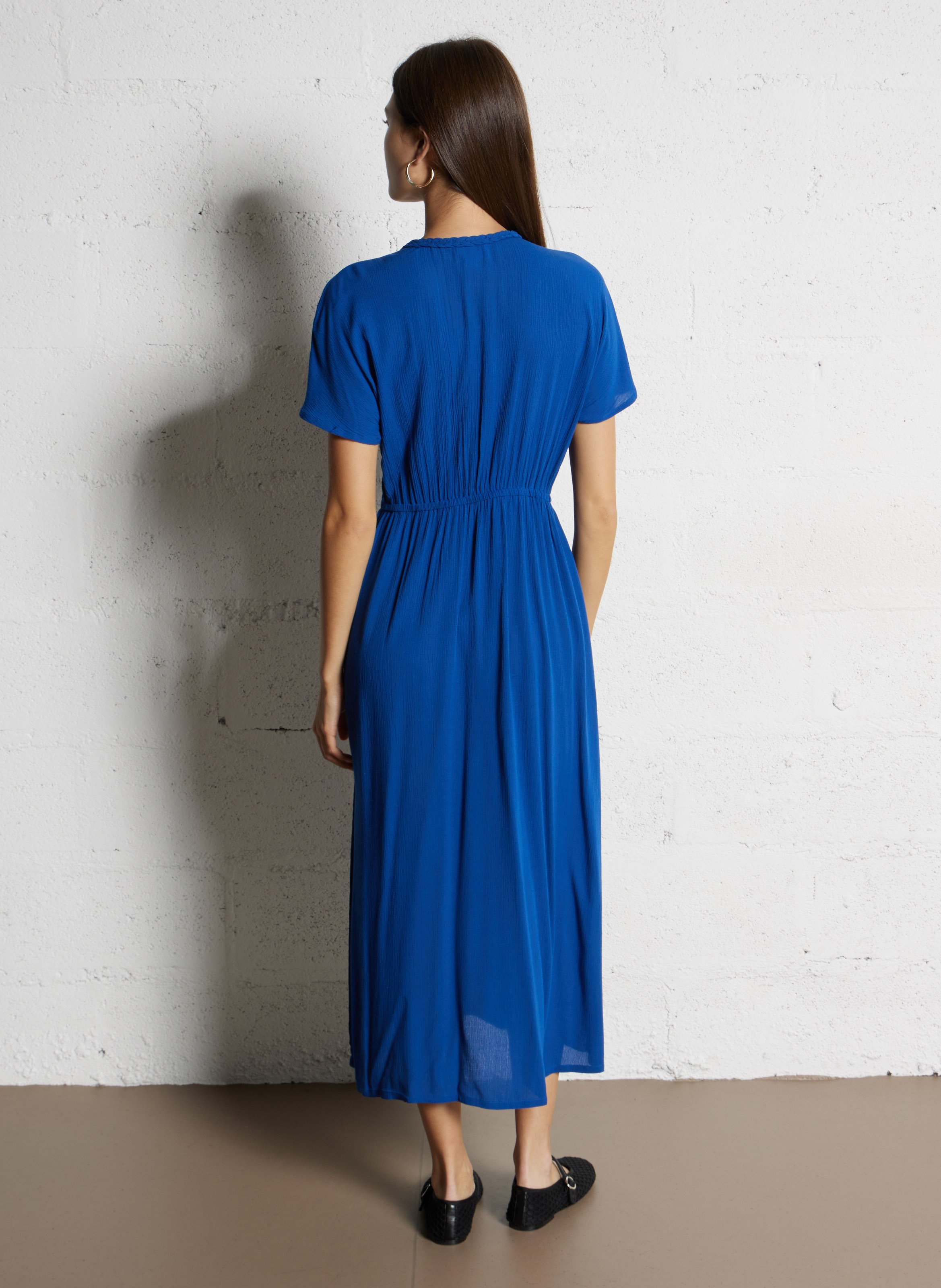 Long V-neck dress MAISON 123 Blue