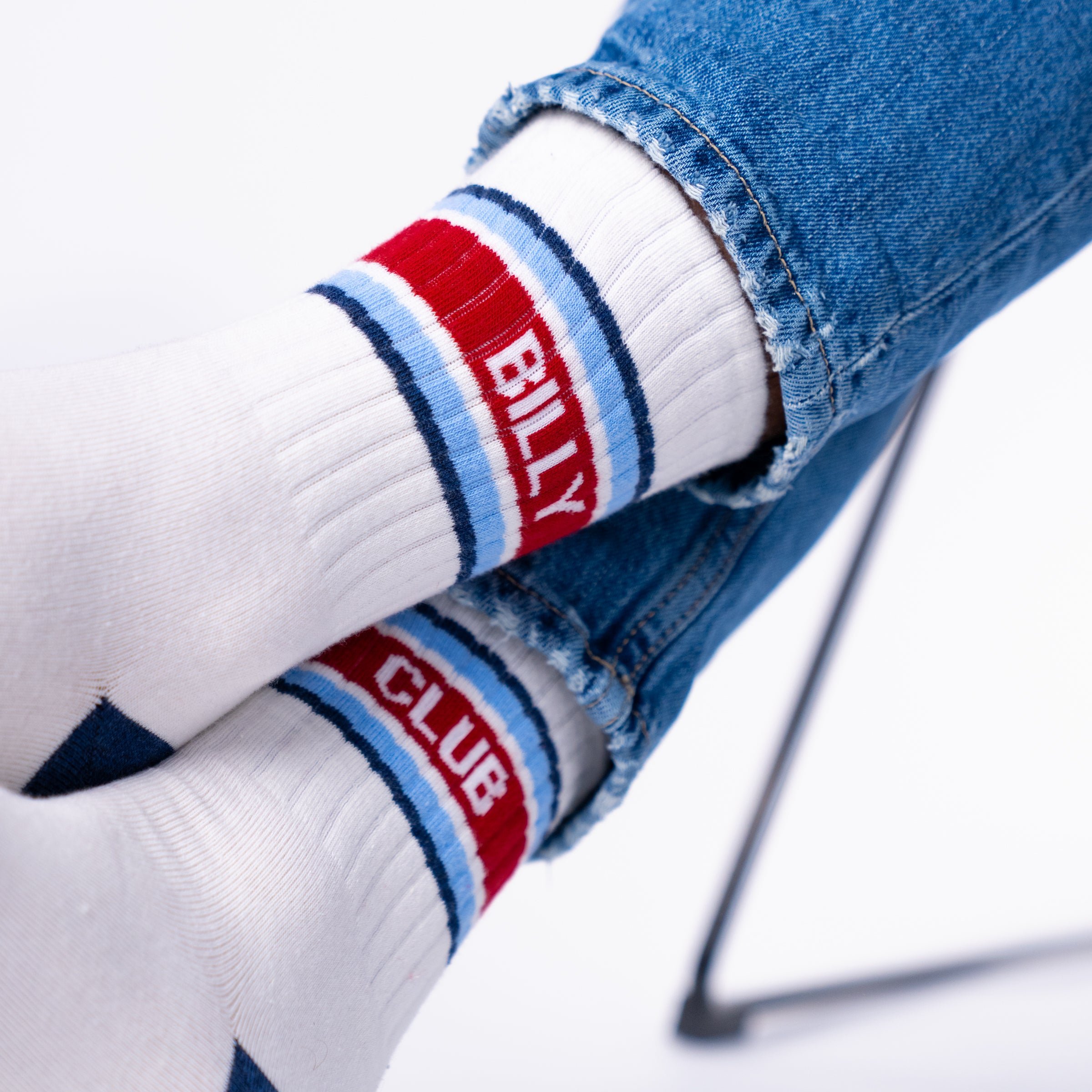 Combed Cotton Retro Socks BILLYBELT White