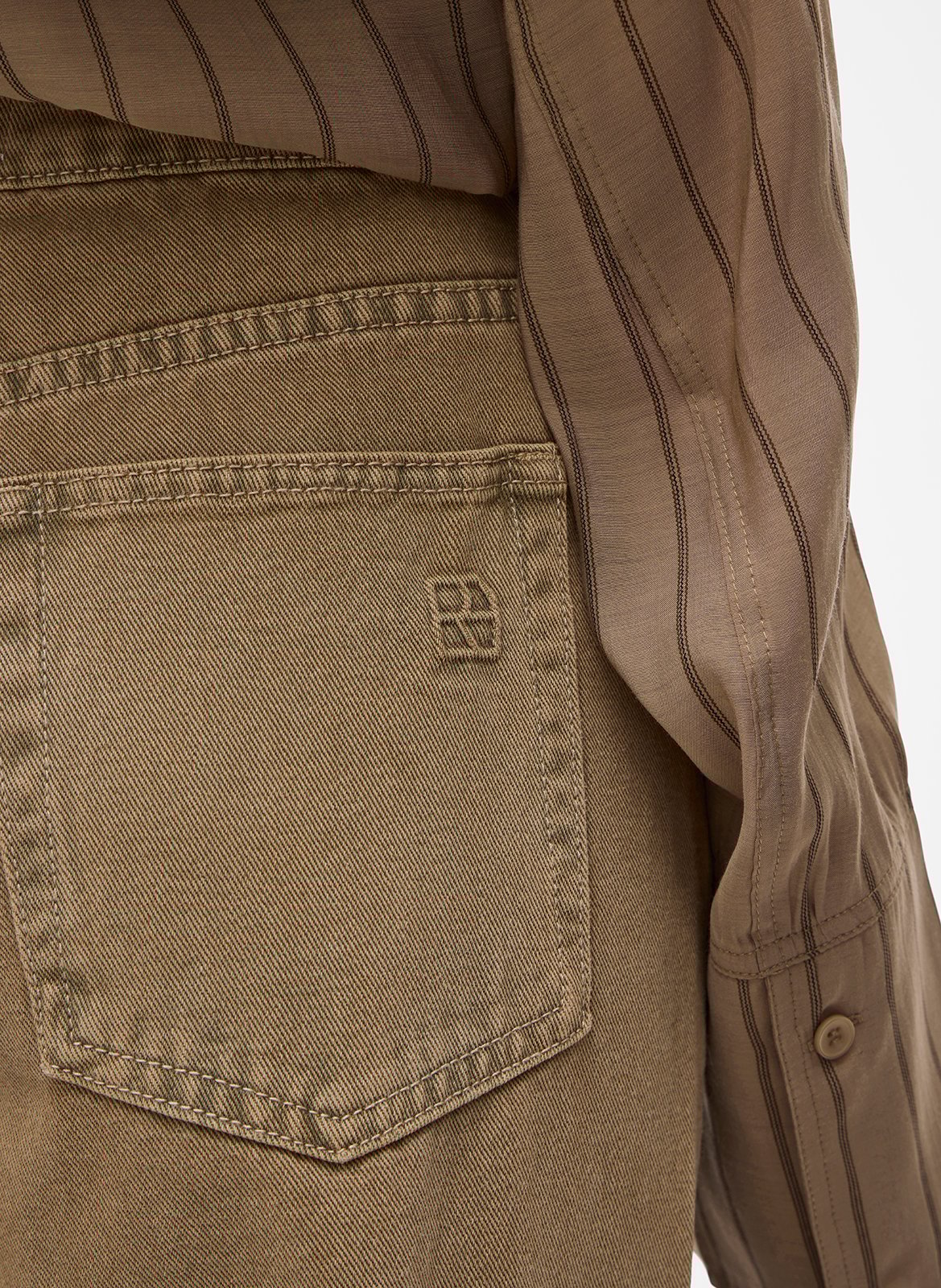 Jean droit en coton ROUGE EDIT Marron