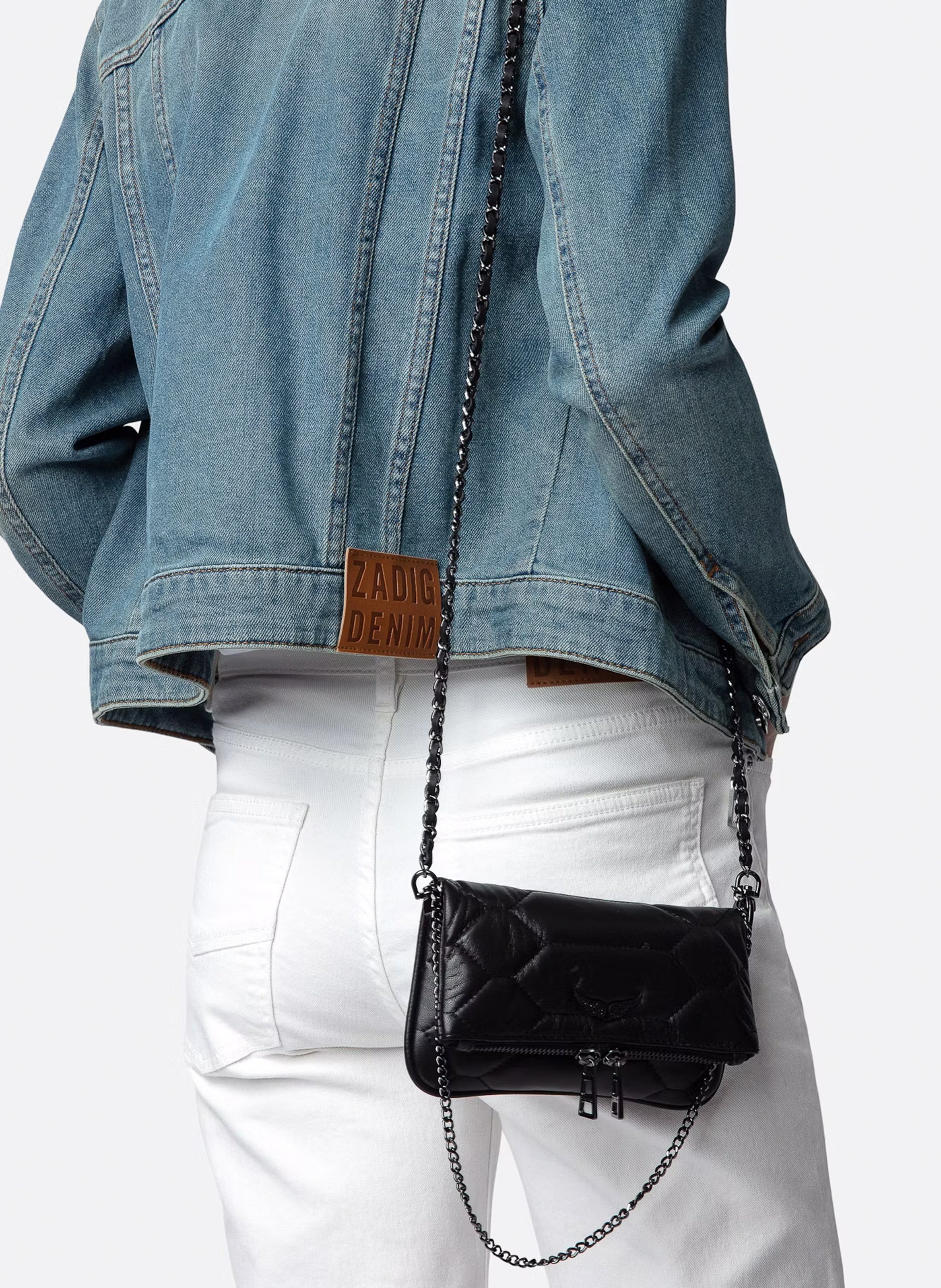 Pochette en cuir matelassé ZADIG&VOLTAIRE Noir