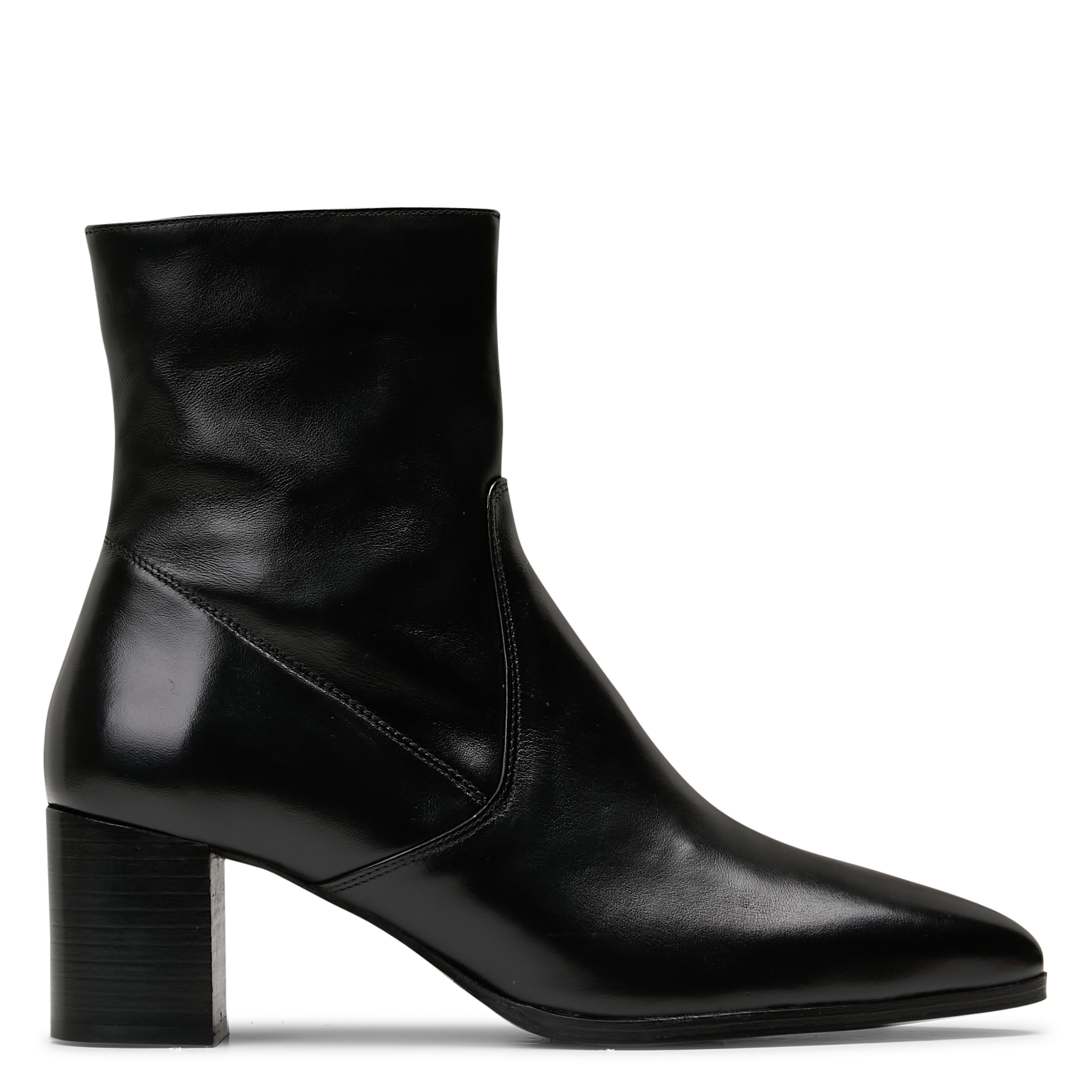 Bottines à talons en cuir RIVECOUR Noir