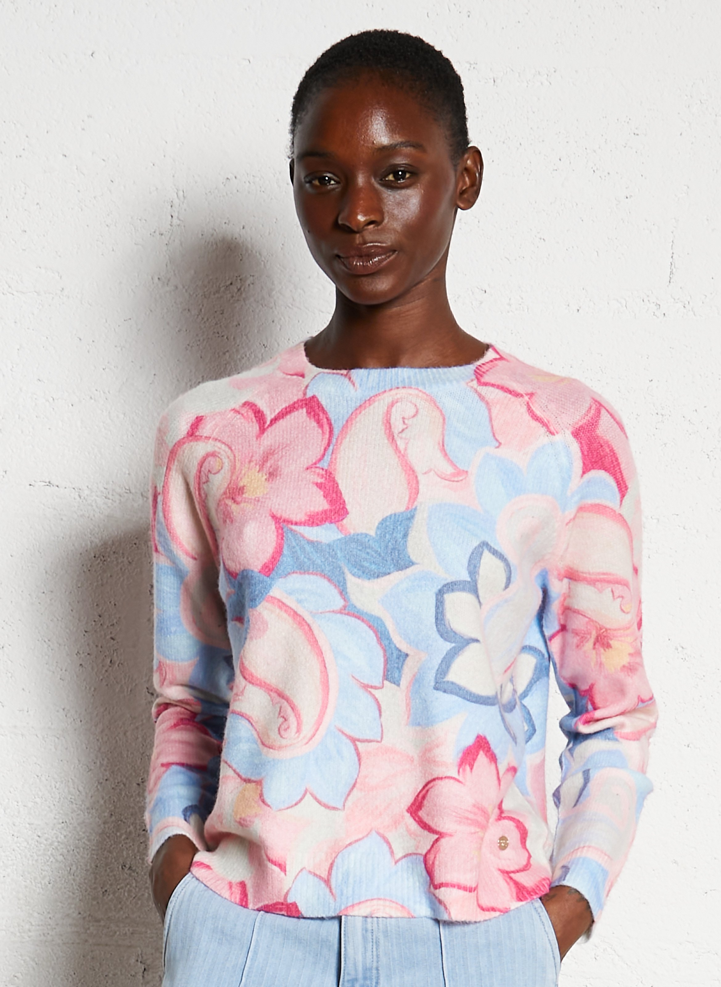 Straight-cut round-neck sweater LA PETITE ETOILE Pink