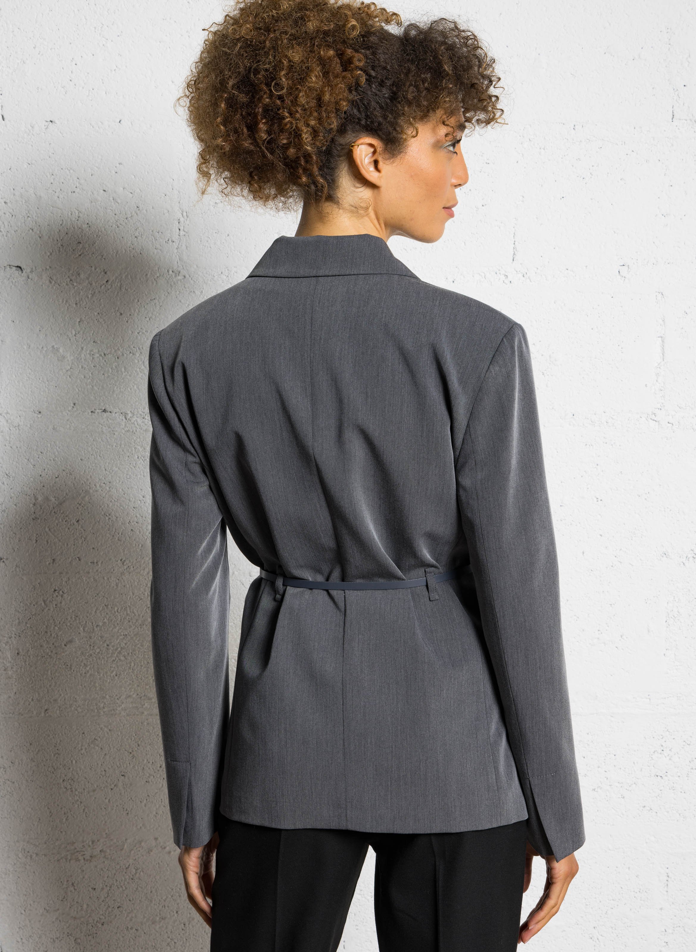 Veste de tailleur cintrée avec ceinture IMPERIAL Gris