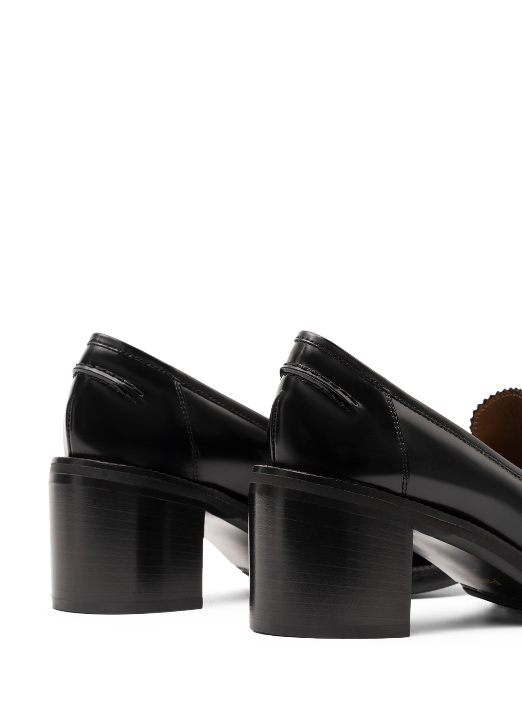 Black brushed leather moccasins PARALLELE PARIS Black