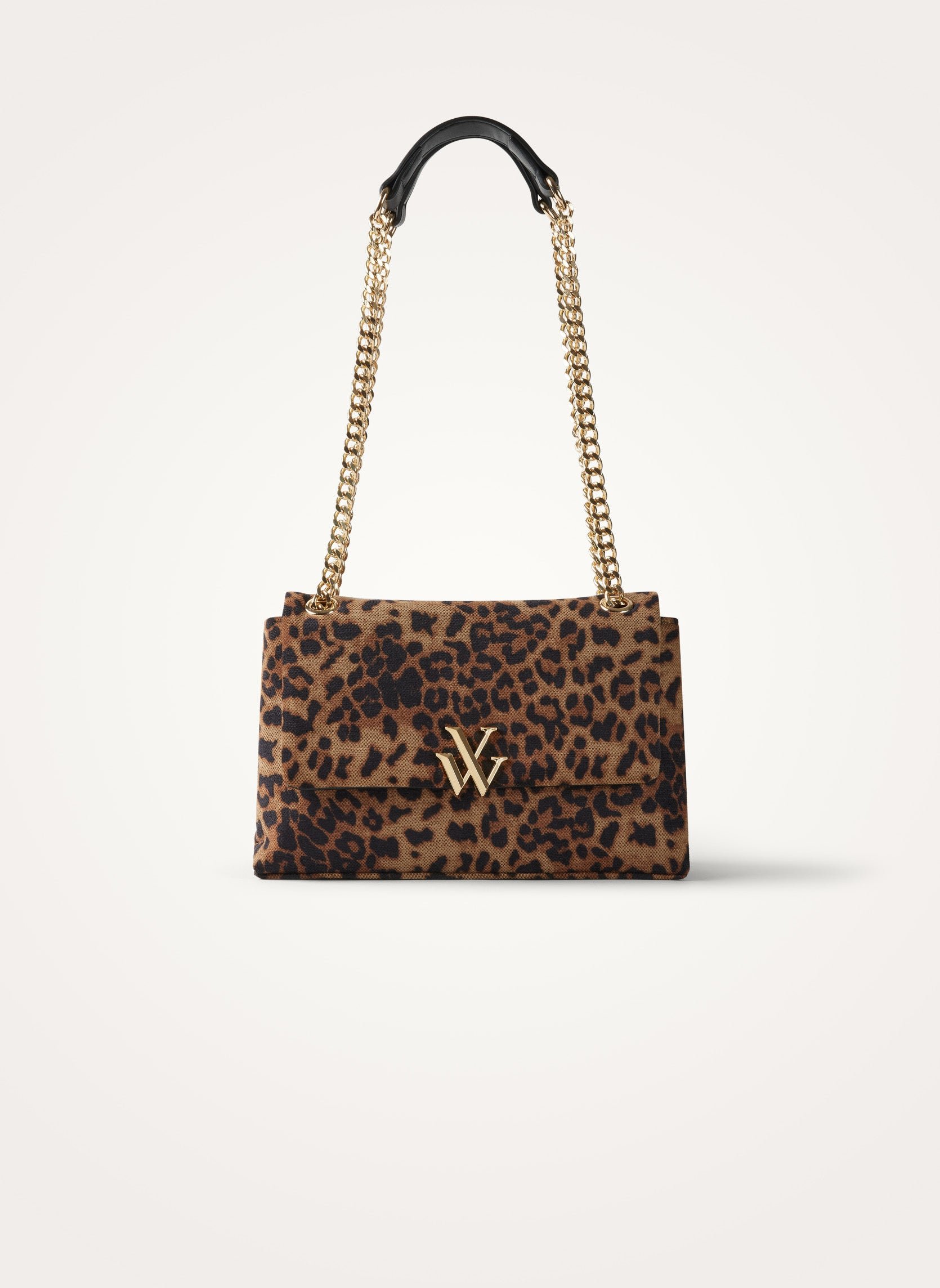 Python print handbag VANESSA WU Brown