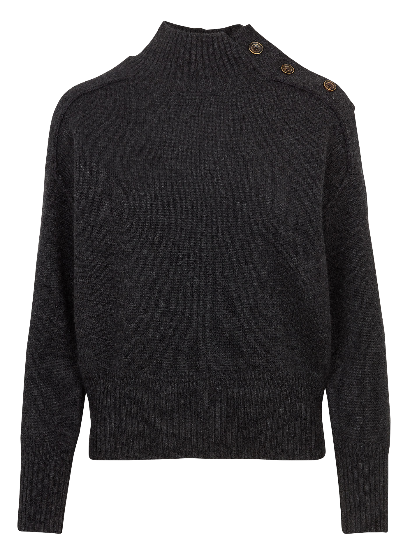 Pull col montant en cachemire BRADLEY Anthracite