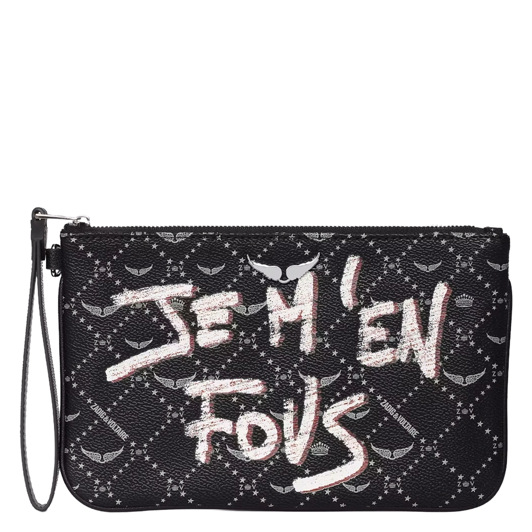 Pochette à imprimé graphique ZADIG&VOLTAIRE Noir