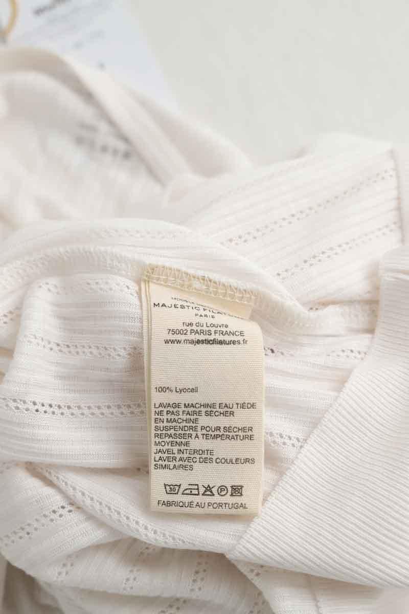 T-shirt MAJESTIC FILATURES - SECONDE MAIN White