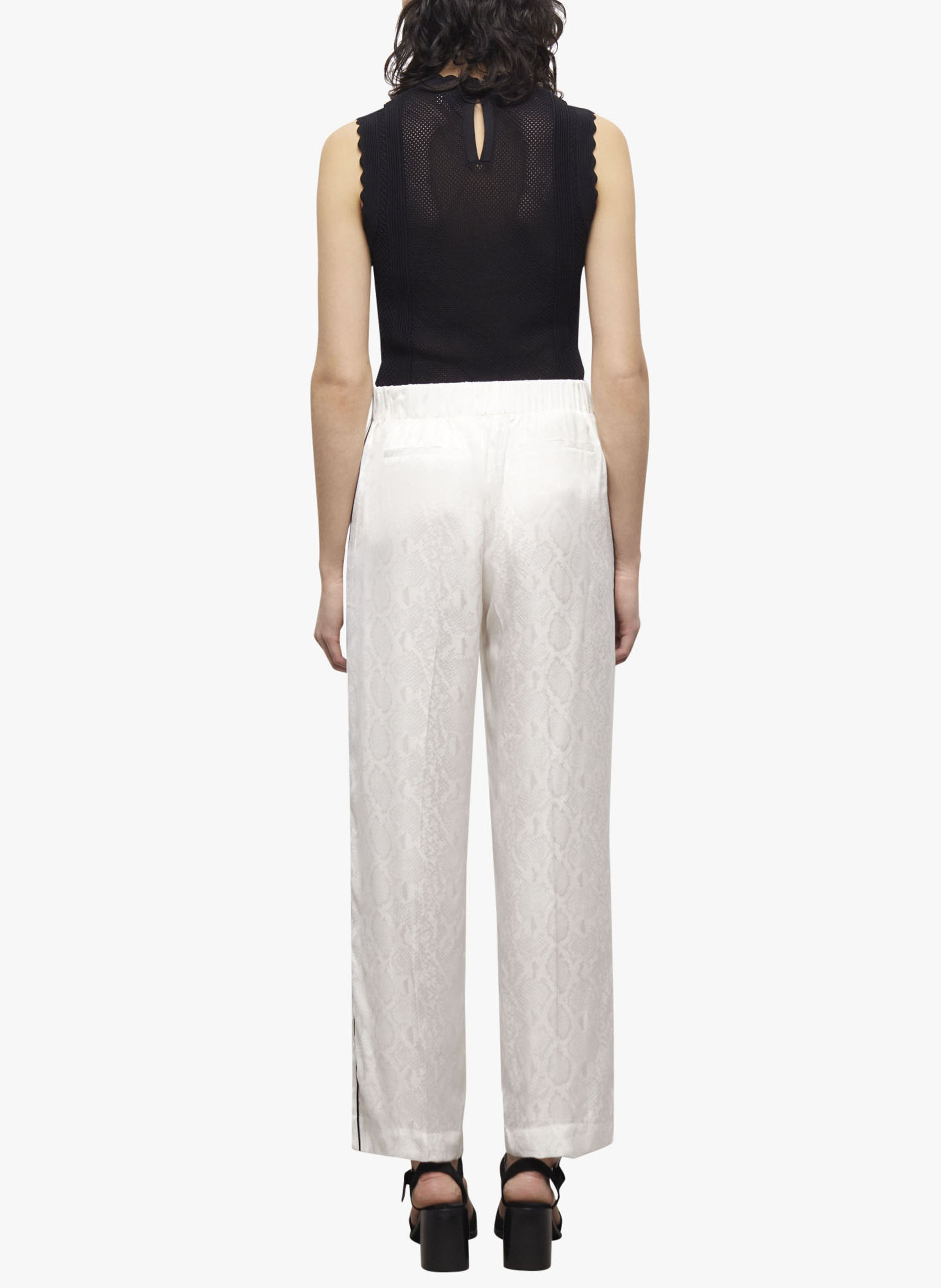 Weite Jacquard-Hose mit Python-Muster THE KOOPLES Weiss