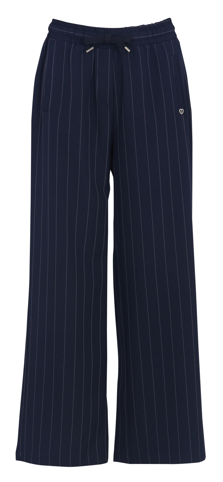 Pantalon large à rayures taille élastique PLEASE