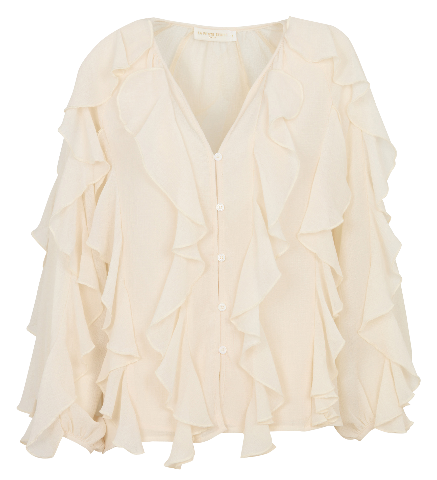Blouse col V  LA PETITE ETOILE Beige