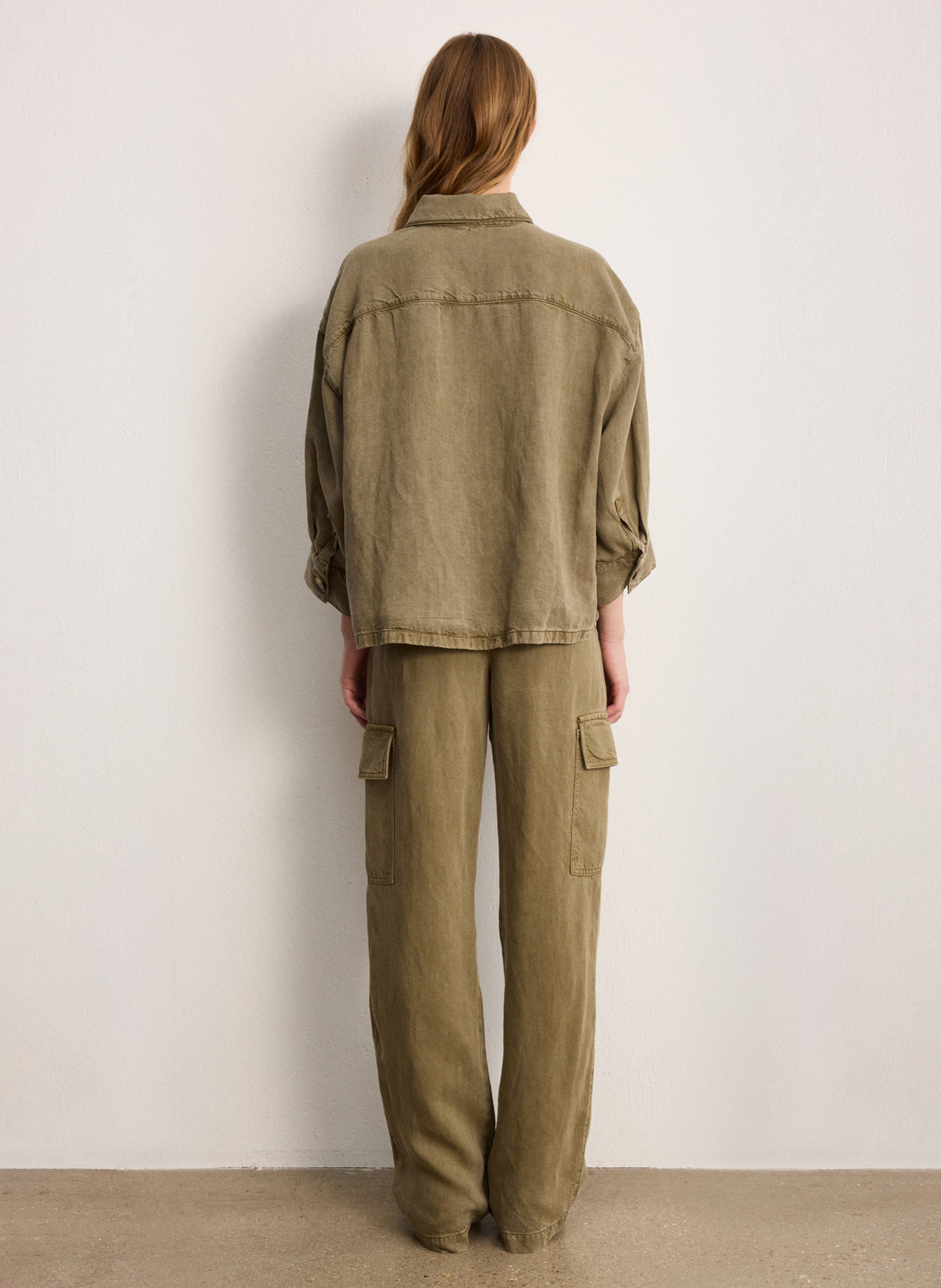 Oversized Hemd mit klassischem Kragen PABLO Khaki