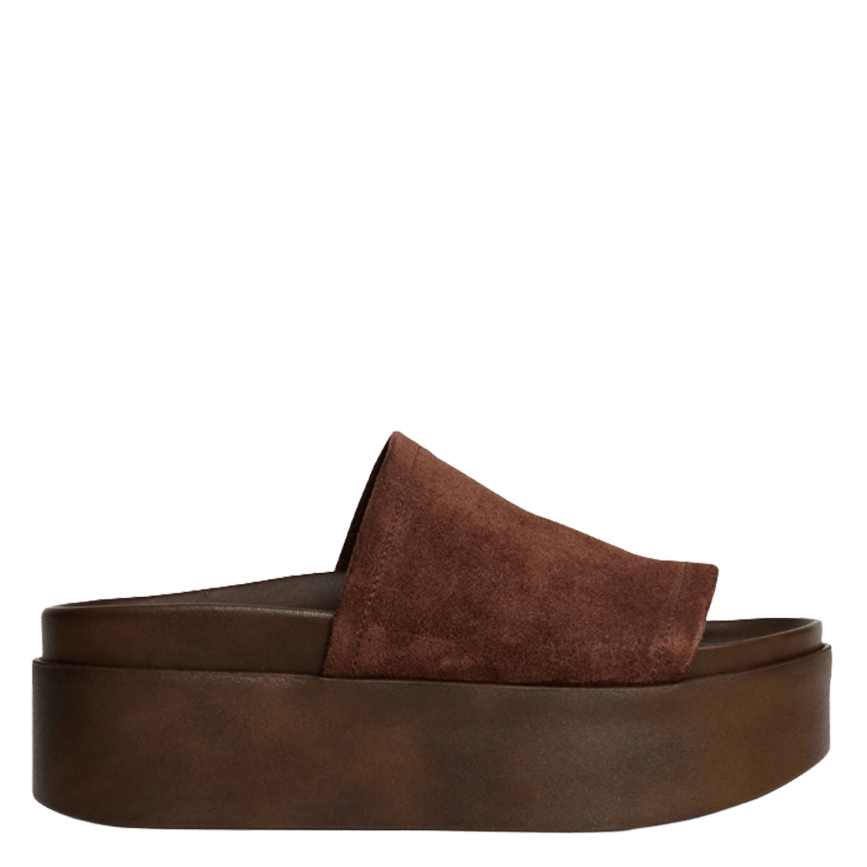 Leather wedge mules JONAK Brown