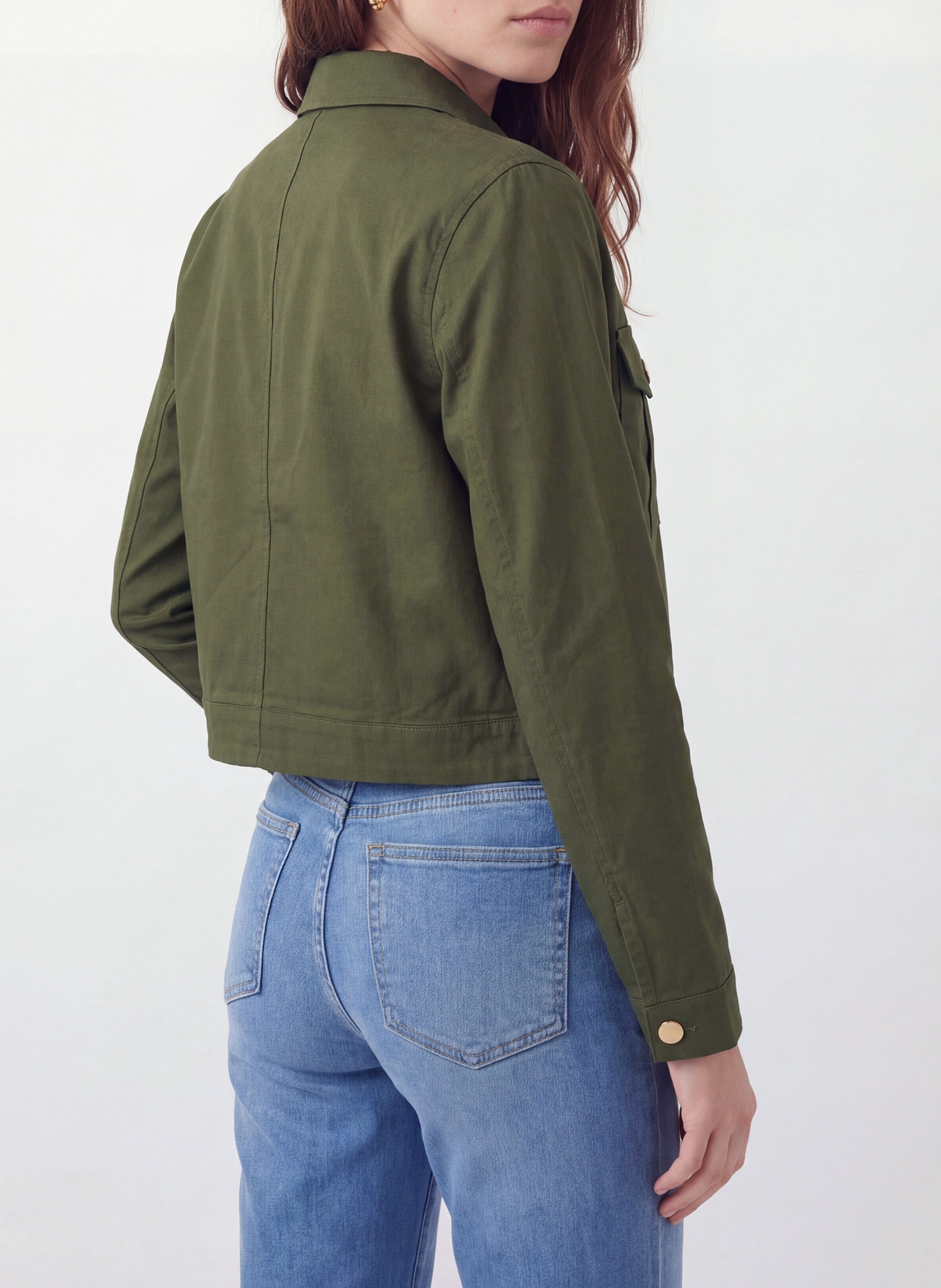 Baumwoll-Mix-Jacke mit klassischem Kragen KOOKAI Khaki