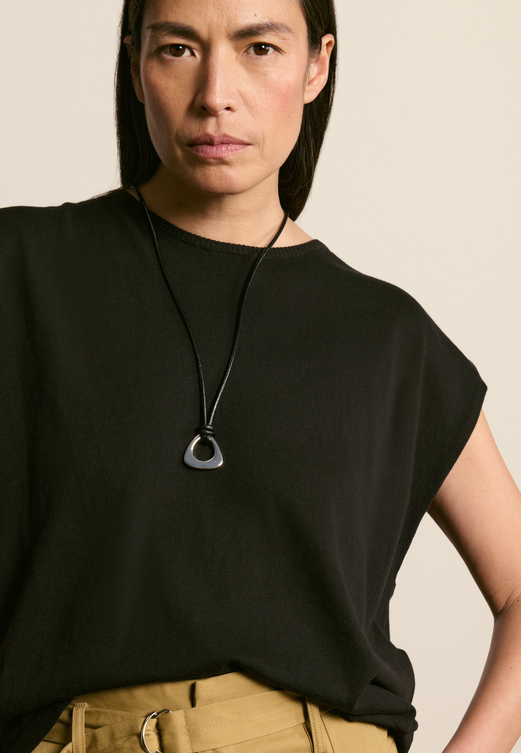 T-shirt en coton biologique MAISON MONTAGUT Noir