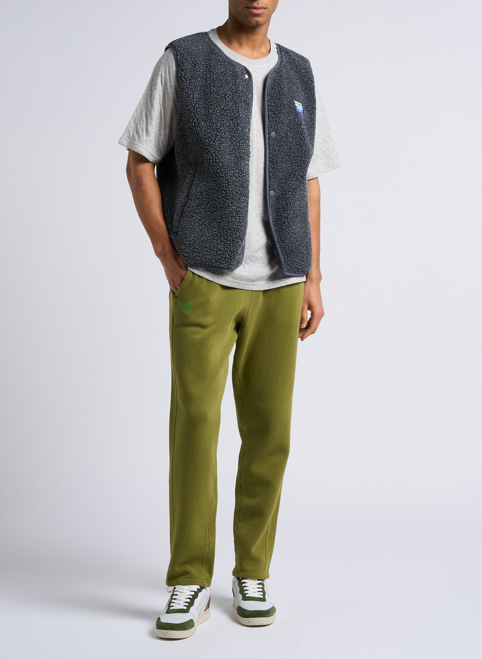 Round-neck sherpa jacket AMERICAN VINTAGE Grey