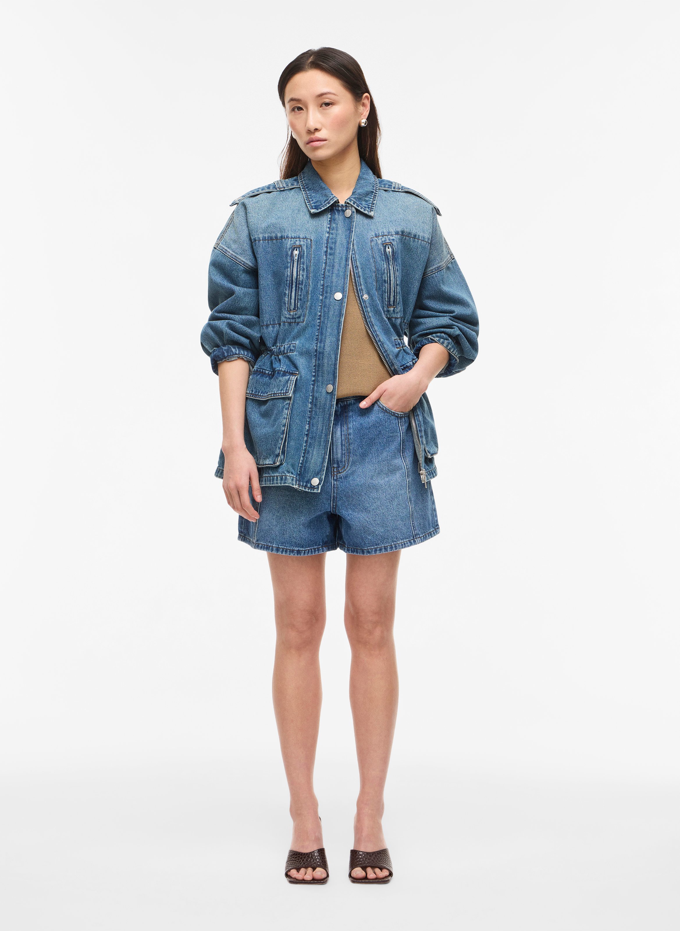 Denim-Shorts ROUGE EDIT Blau